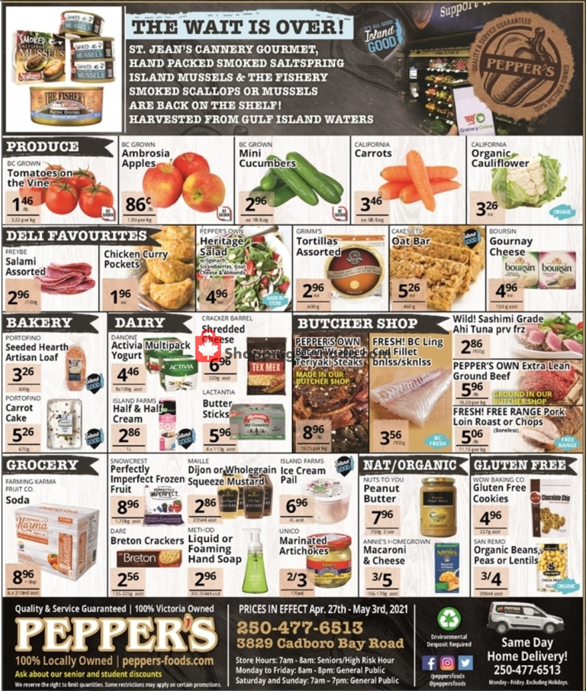 Pepper's Foods flyer from Tuesday April 27, 2021 to Monday May 3, 2021 - page 1