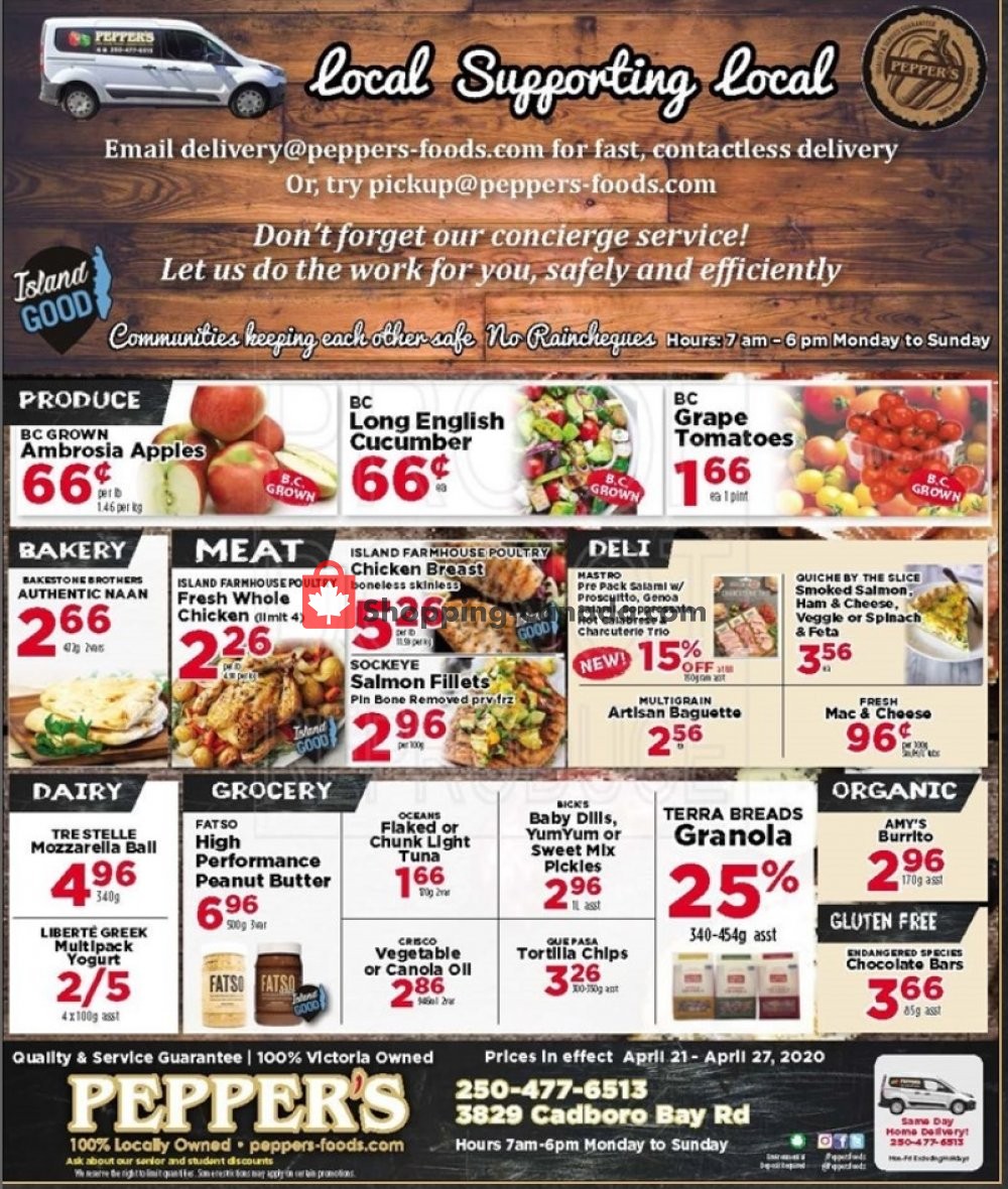 Pepper's Foods flyer from Tuesday April 21, 2020 to Monday April 27, 2020 - page 1