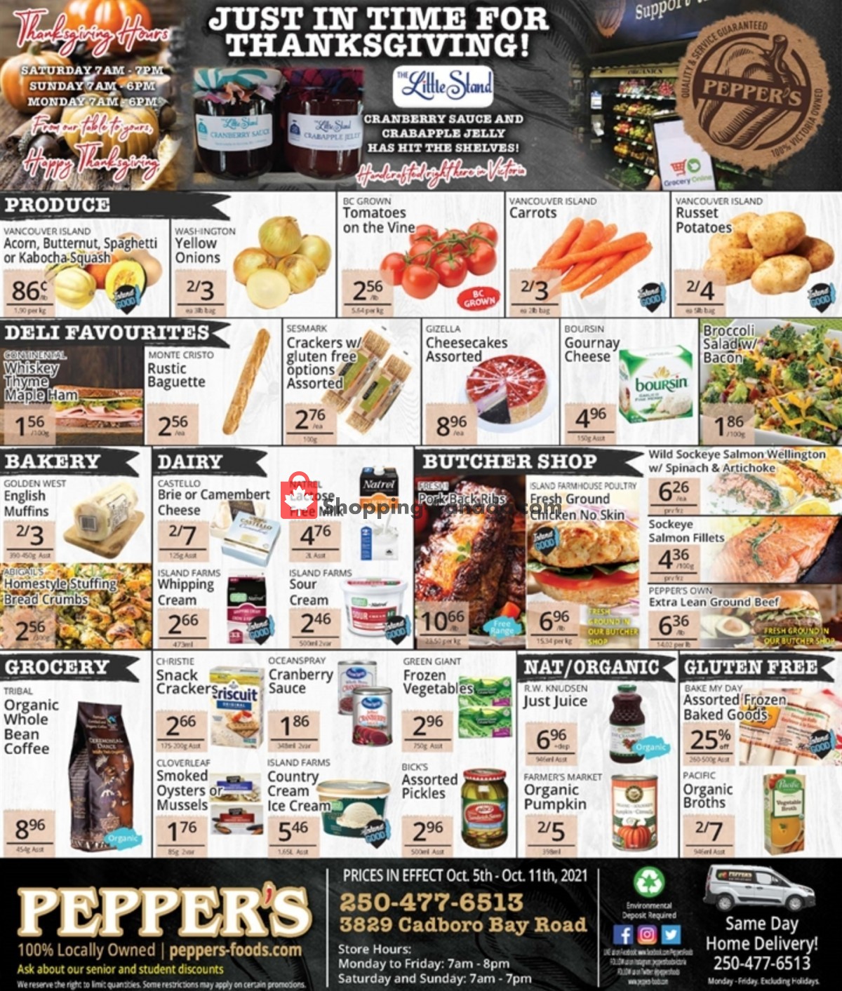 Pepper's Foods flyer from Tuesday October 5, 2021 to Monday October 11, 2021 - page 1