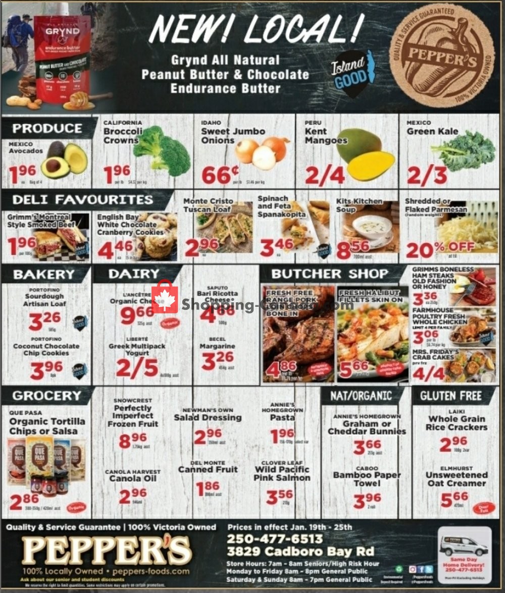 Pepper's Foods flyer from Tuesday January 19, 2021 to Monday January 25, 2021 - page 1