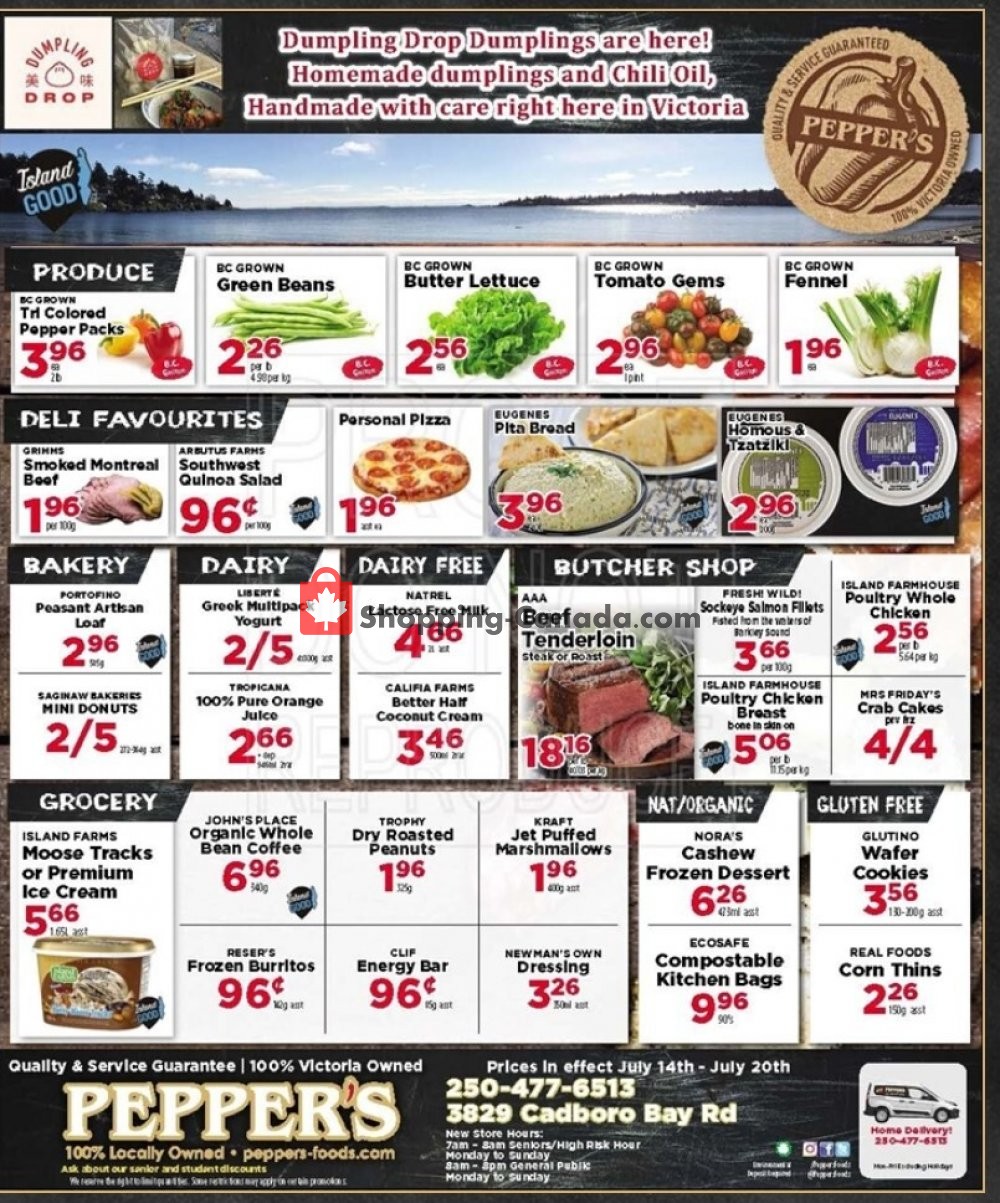 Pepper's Foods flyer from Tuesday July 14, 2020 to Monday July 20, 2020 - page 1