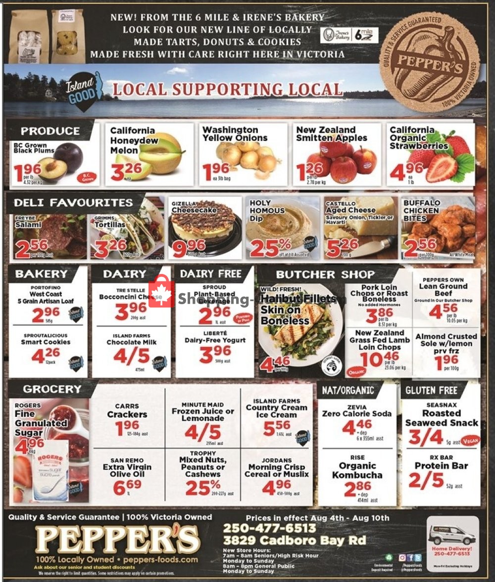 Pepper's Foods flyer from Tuesday August 4, 2020 to Monday August 10, 2020 - page 1