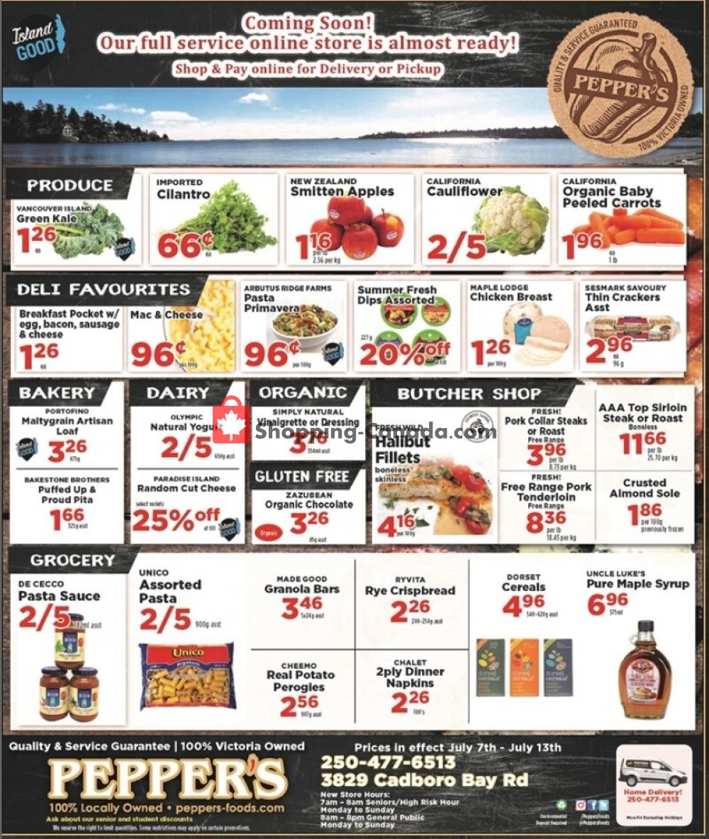 Pepper's Foods flyer from Tuesday July 7, 2020 to Monday July 13, 2020 - page 1