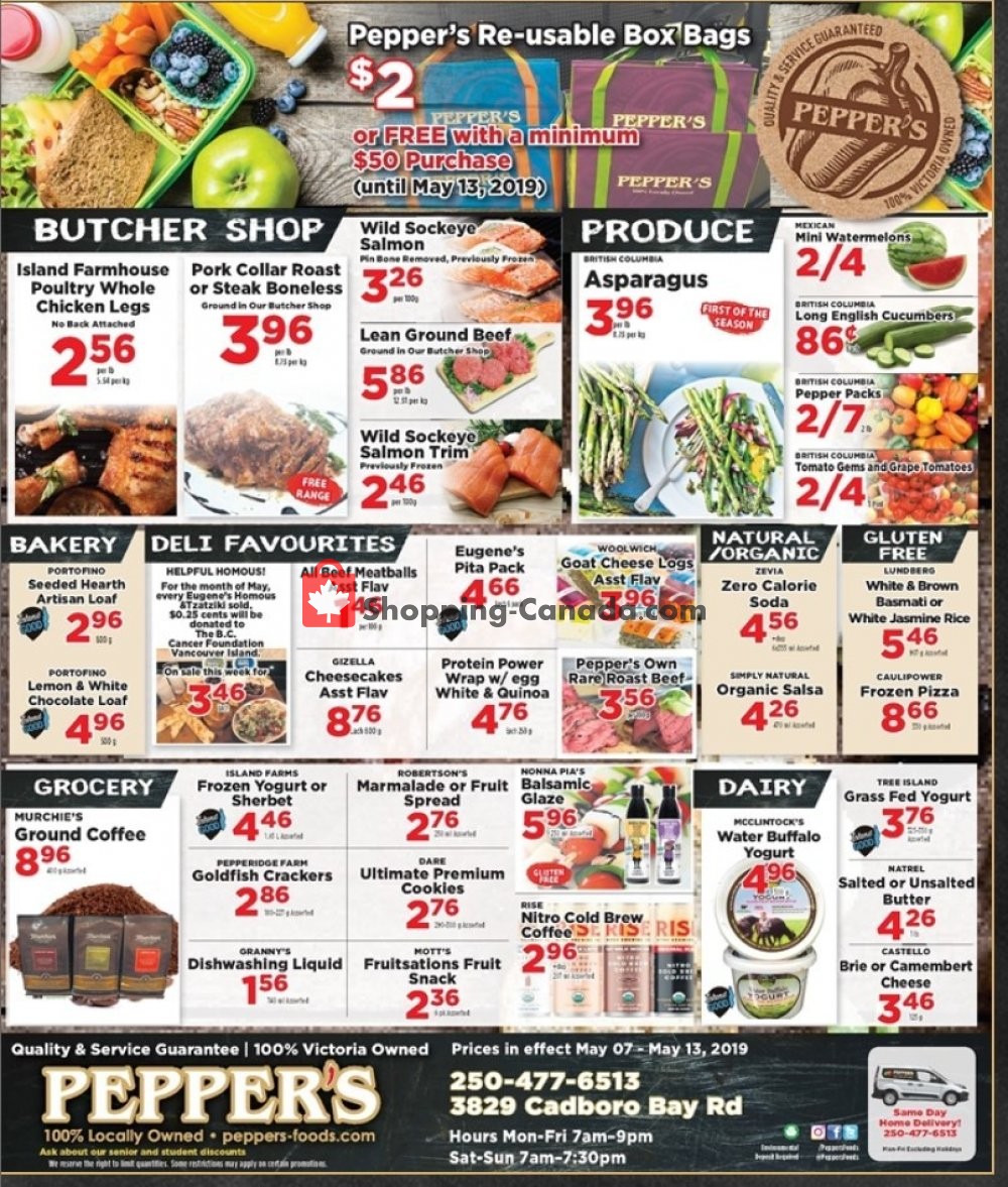 Pepper's Foods flyer from Tuesday May 7, 2019 to Monday May 13, 2019 - page 1