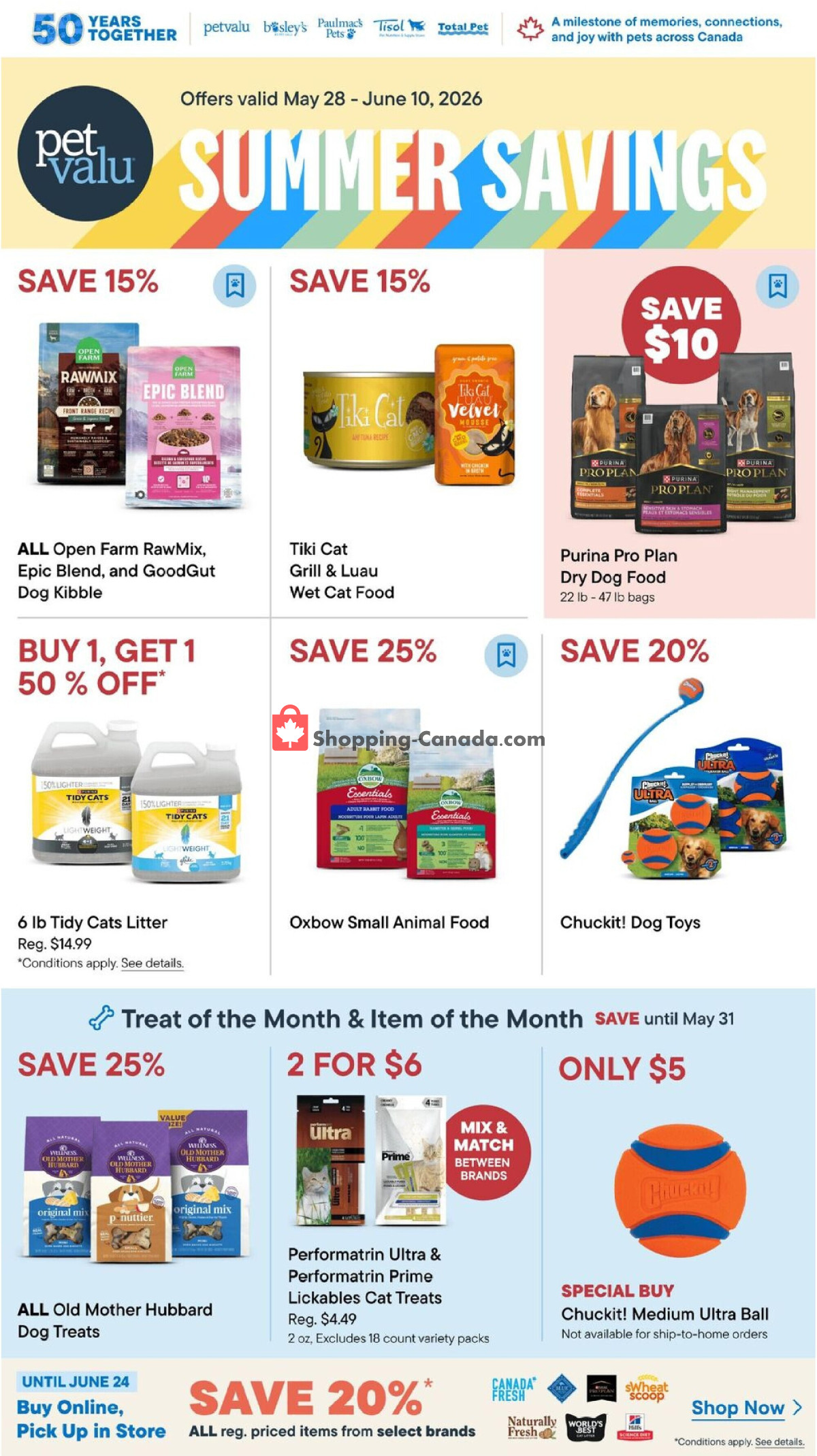 Pet Valu flyer from Thursday May 28, 2026 to Wednesday June 10, 2026 - page 1