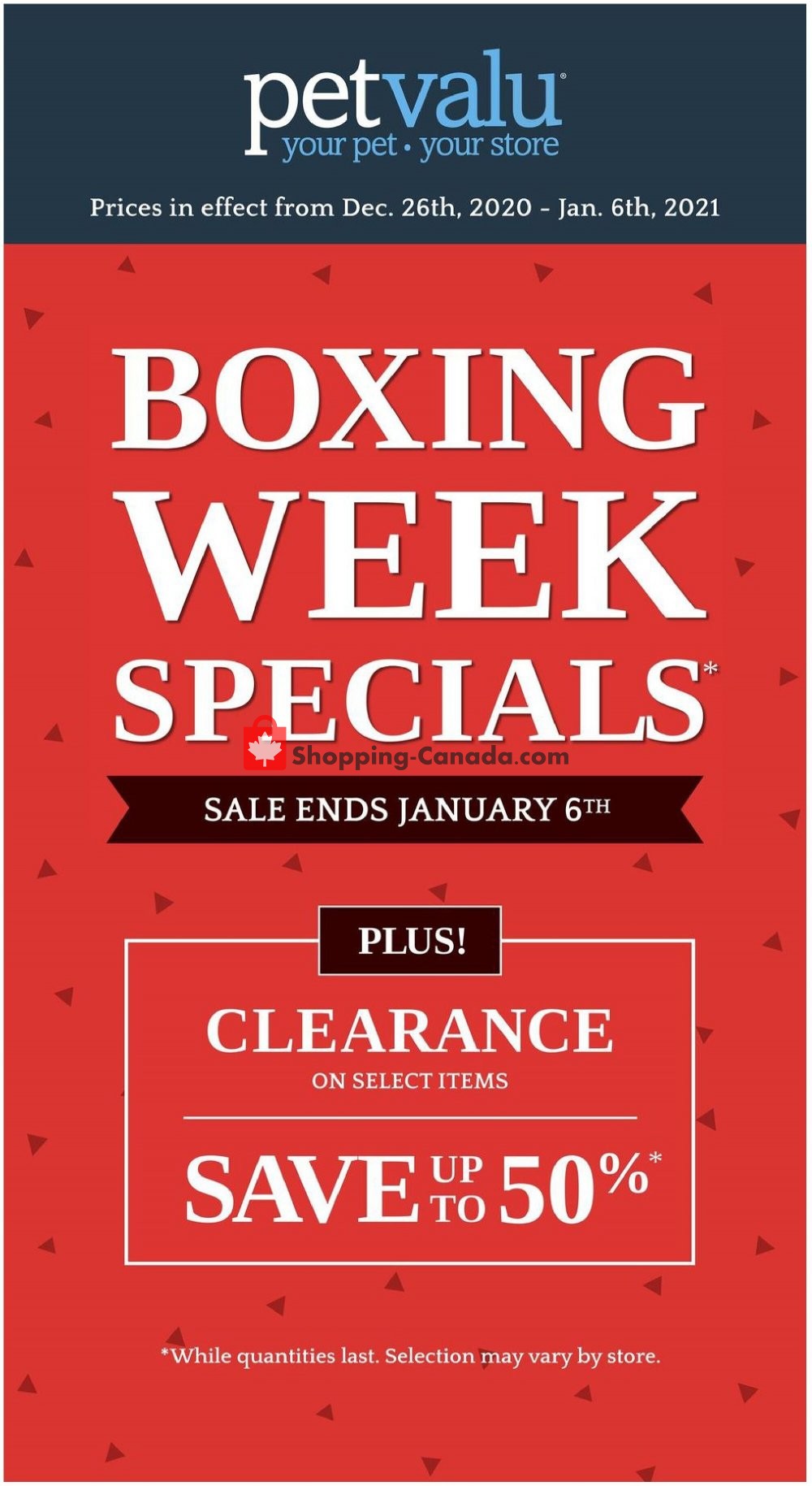 Pet Valu flyer from Saturday December 26, 2020 to Wednesday January 6, 2021 - page 1