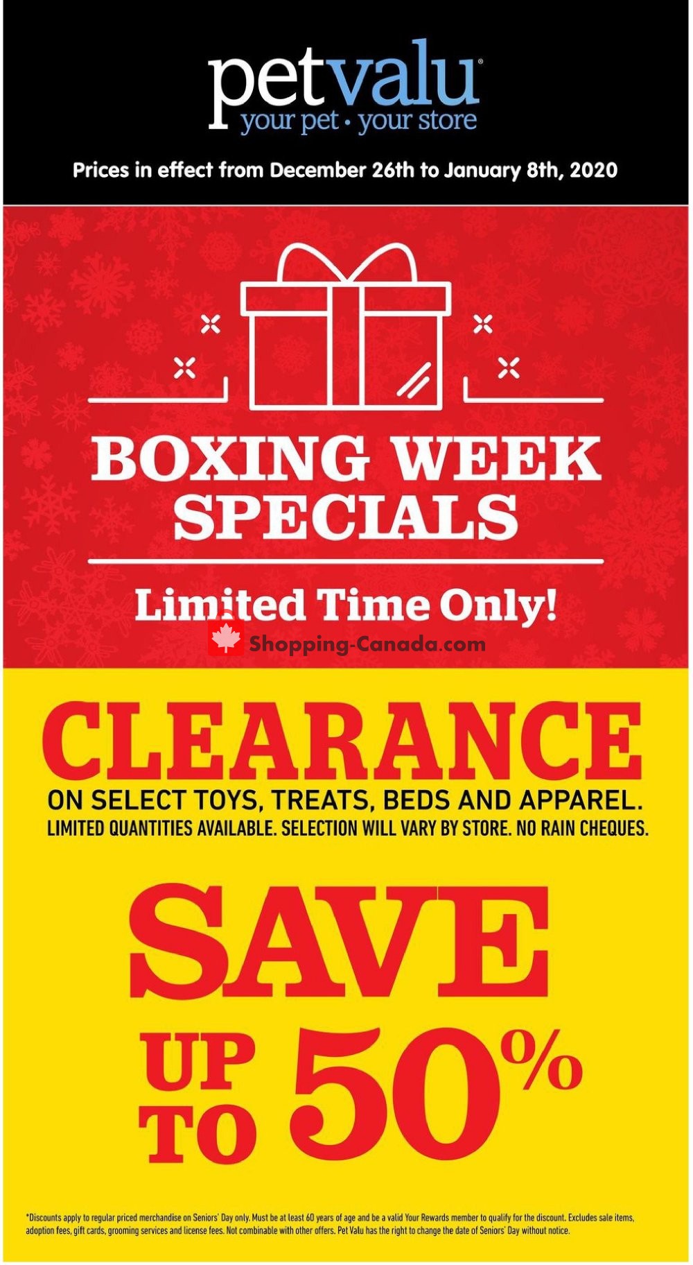 pet valu senior discount