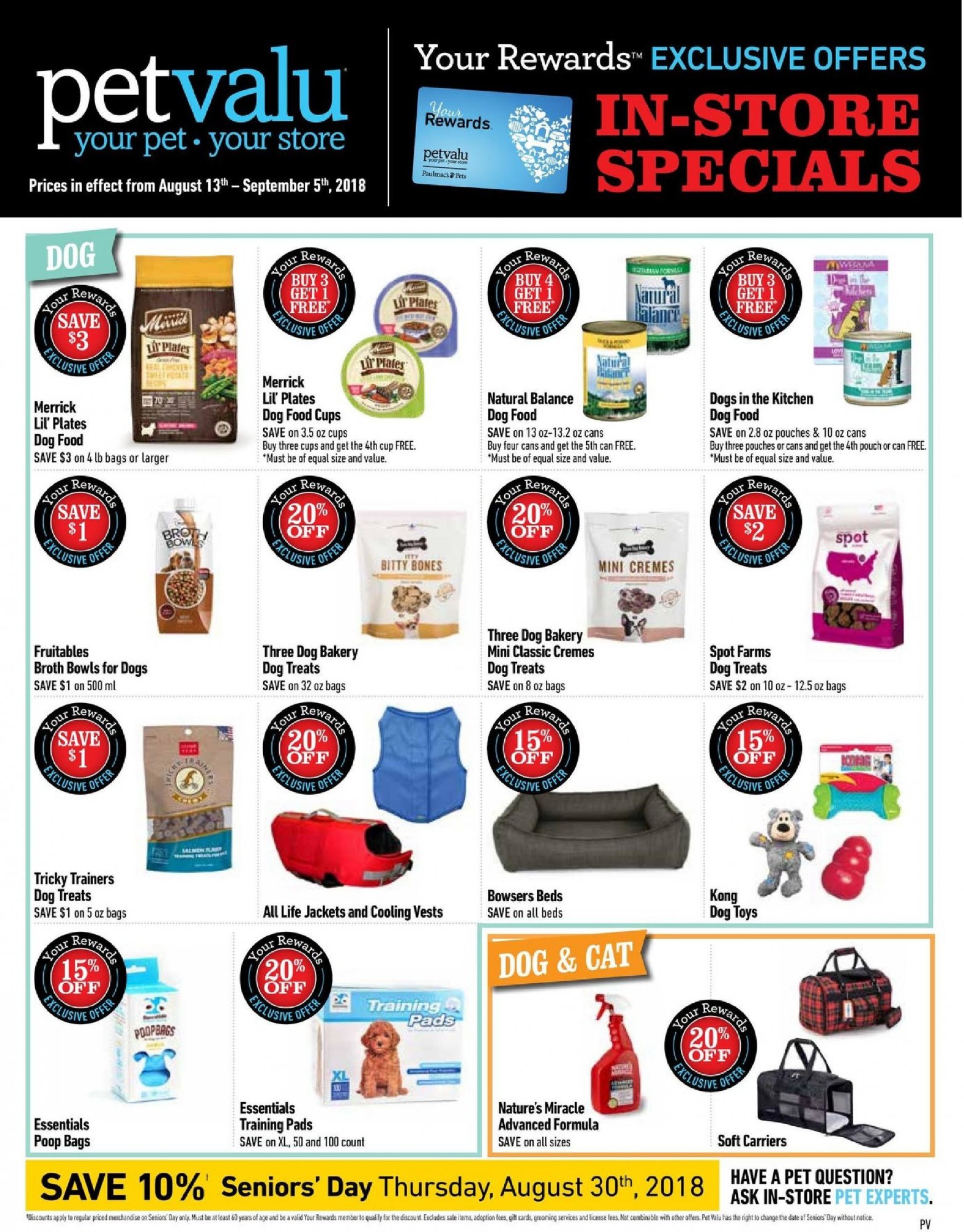 Pet Valu Canada, flyer August 13 September 5, 2018 Shopping Canada