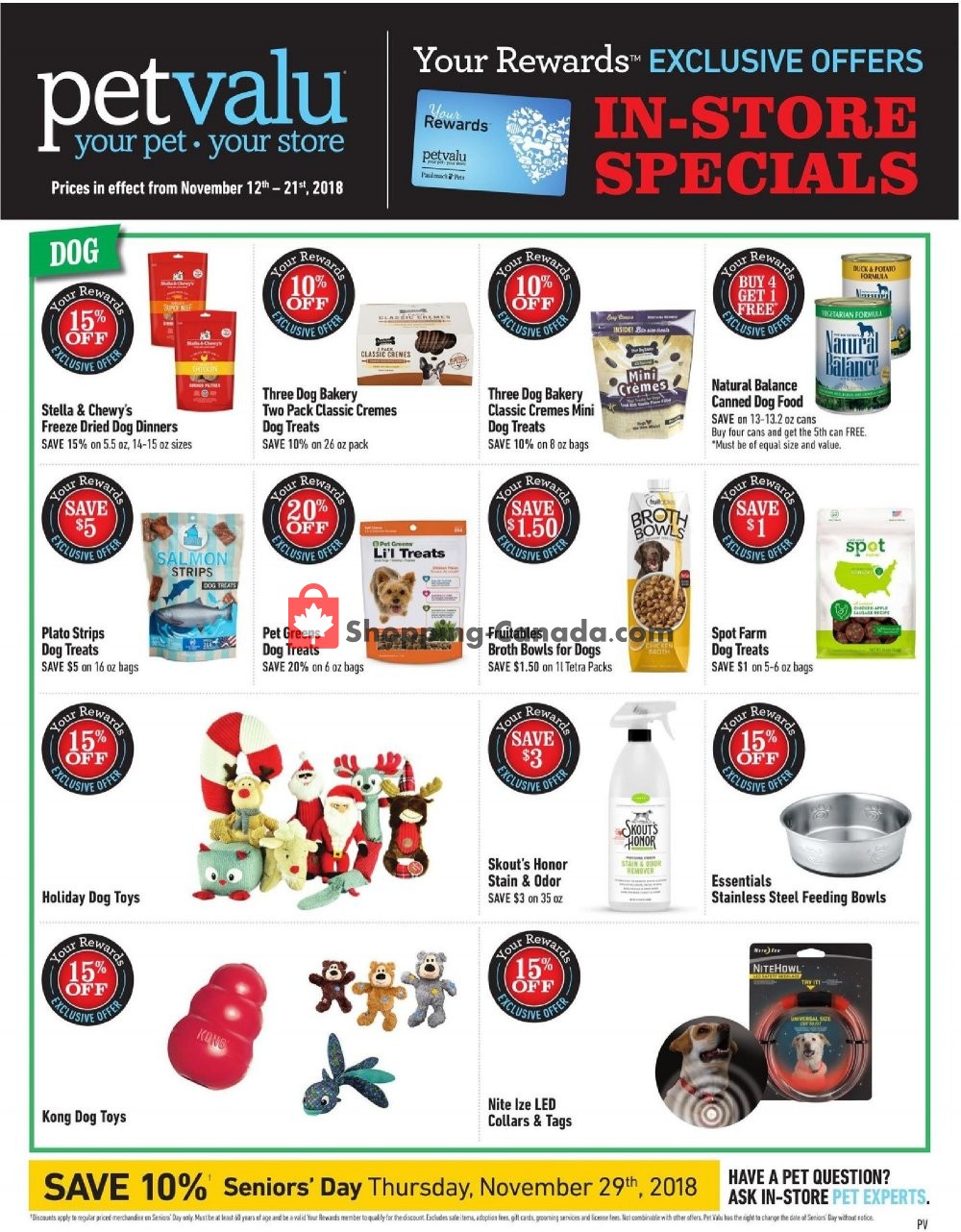 Pet Valu Canada, flyer November 12 November 21, 2018 Shopping Canada