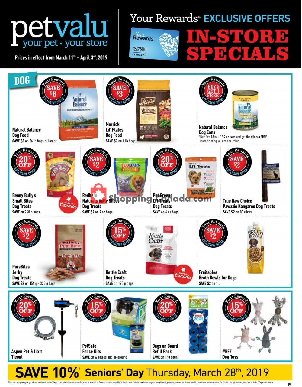 Pet Valu Canada, flyer (In Store Specials) March 11 April 3, 2019