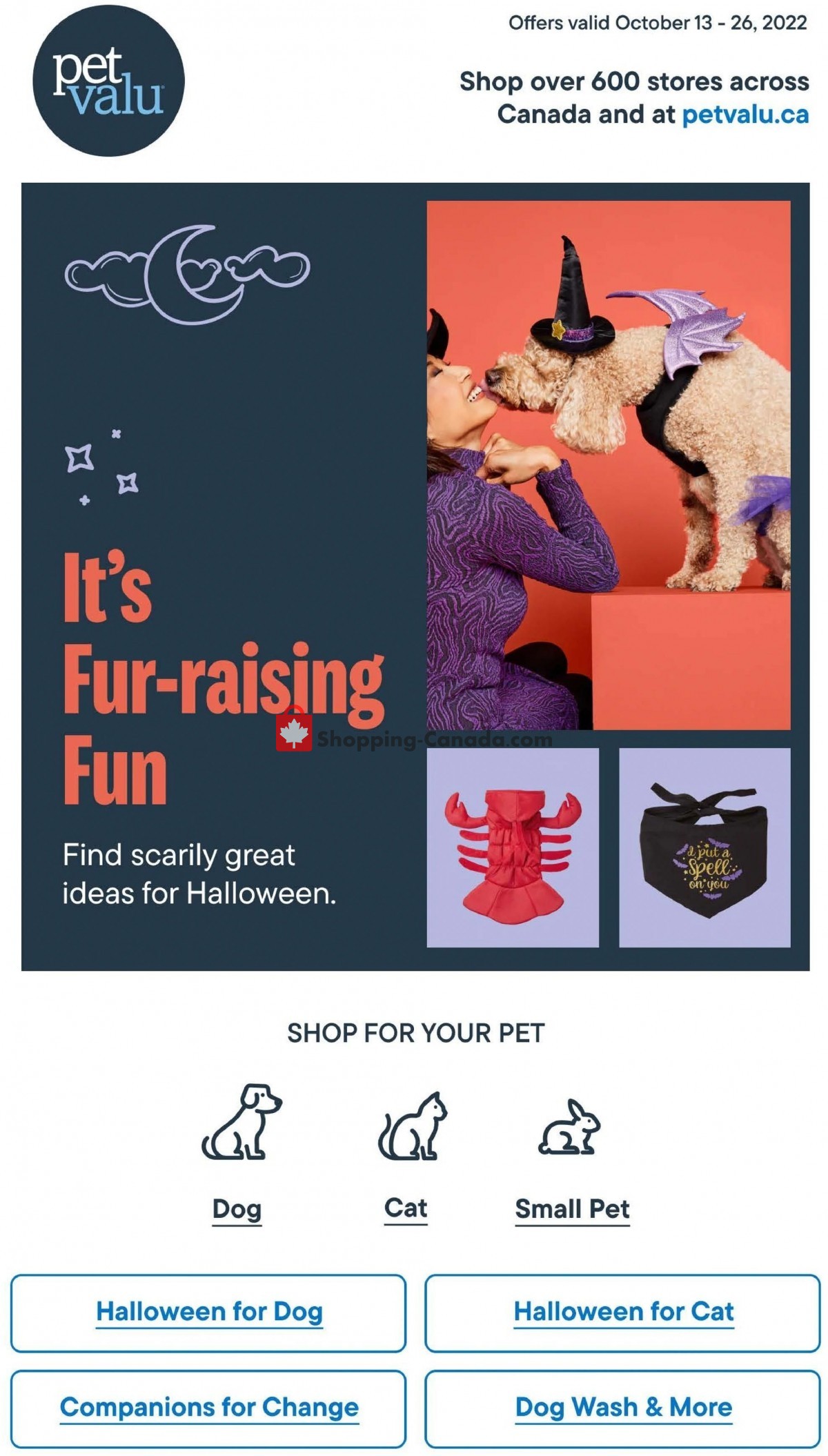Pet Valu flyer from Thursday October 13, 2022 to Wednesday October 26, 2022 - page 1