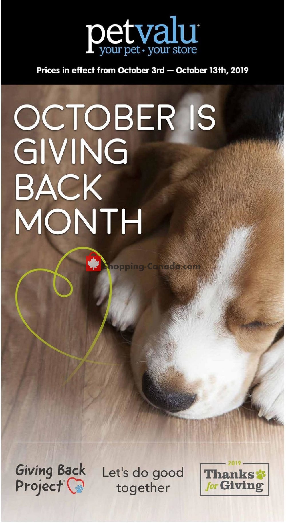 Pet Valu flyer from Thursday October 3, 2019 to Sunday October 13, 2019 - page 1