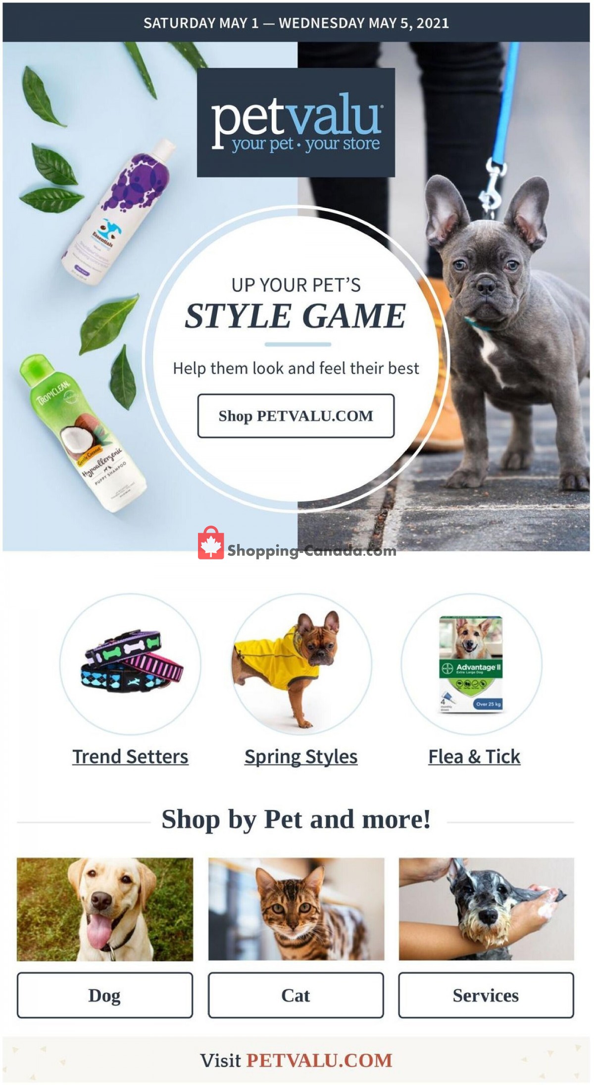 Pet Valu flyer from Saturday May 1, 2021 to Wednesday May 5, 2021 - page 1