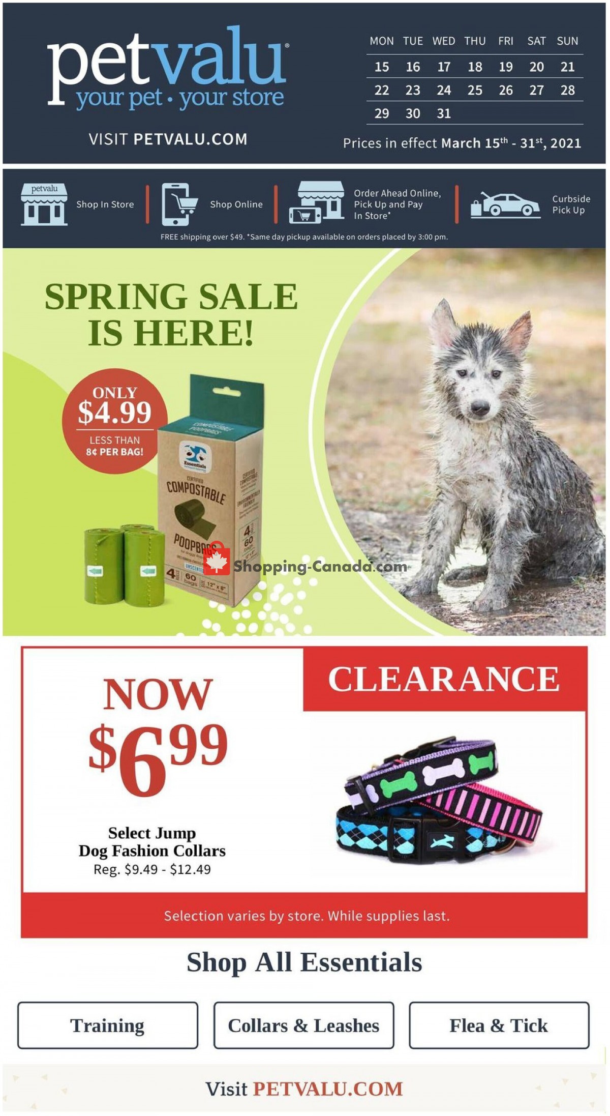 Pet Valu flyer from Monday March 15, 2021 to Wednesday March 31, 2021 - page 1