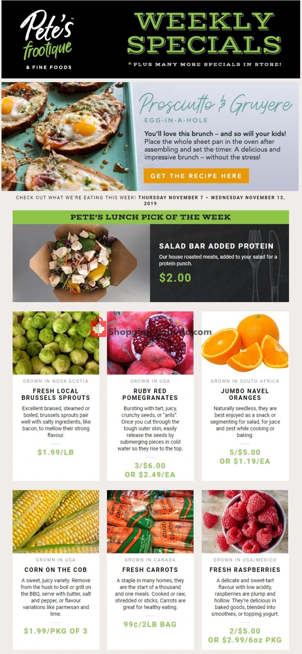 Pete's Fine Foods flyer from Thursday November 7, 2019 to Wednesday November 13, 2019 - page 1