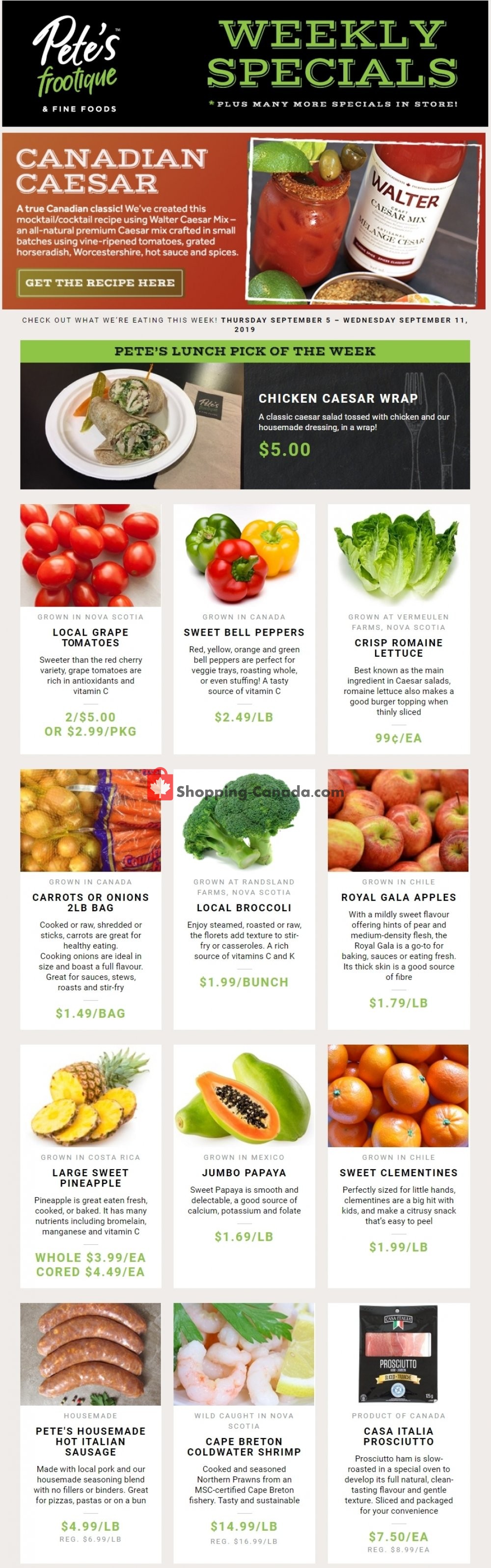 Pete's Fine Foods flyer from Thursday September 5, 2019 to Wednesday September 11, 2019 - page 1