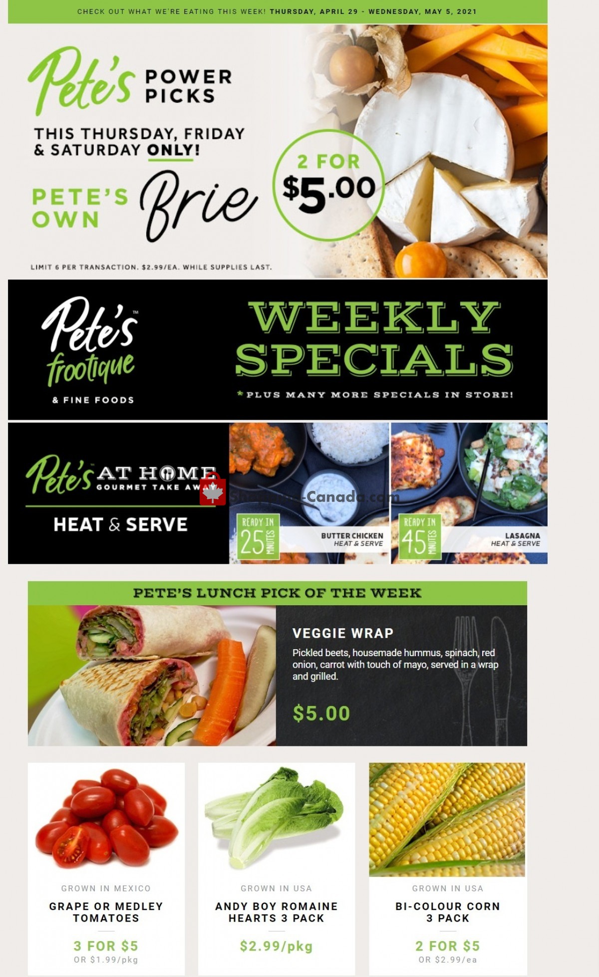 Pete's Fine Foods flyer from Thursday April 29, 2021 to Wednesday May 5, 2021 - page 1