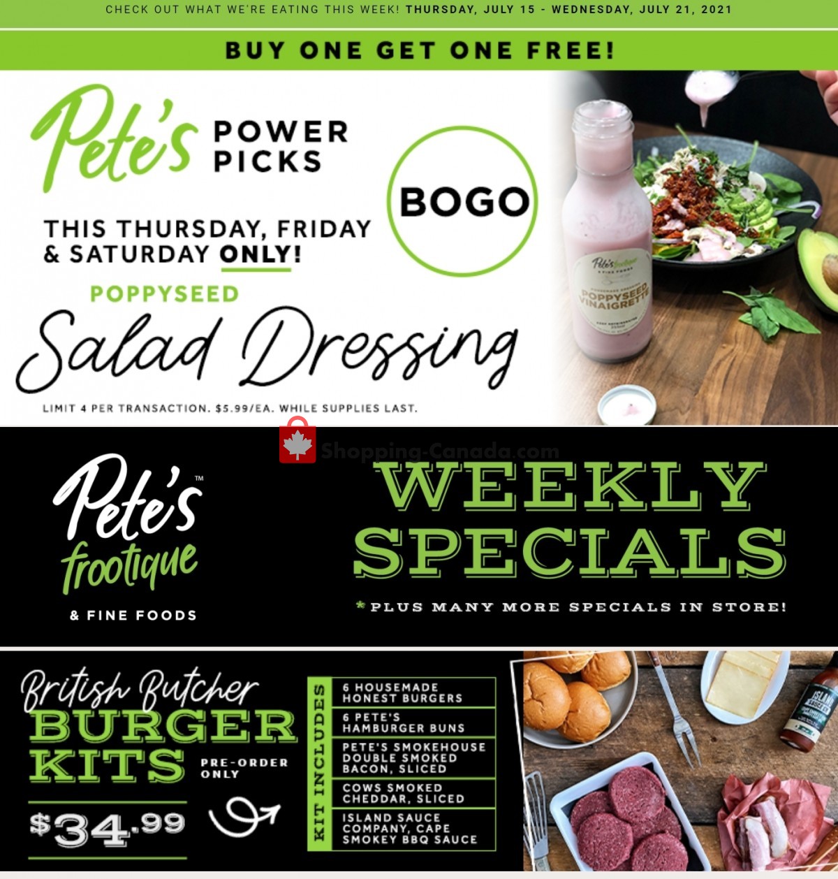 Pete's Fine Foods flyer from Thursday July 15, 2021 to Wednesday July 21, 2021 - page 1