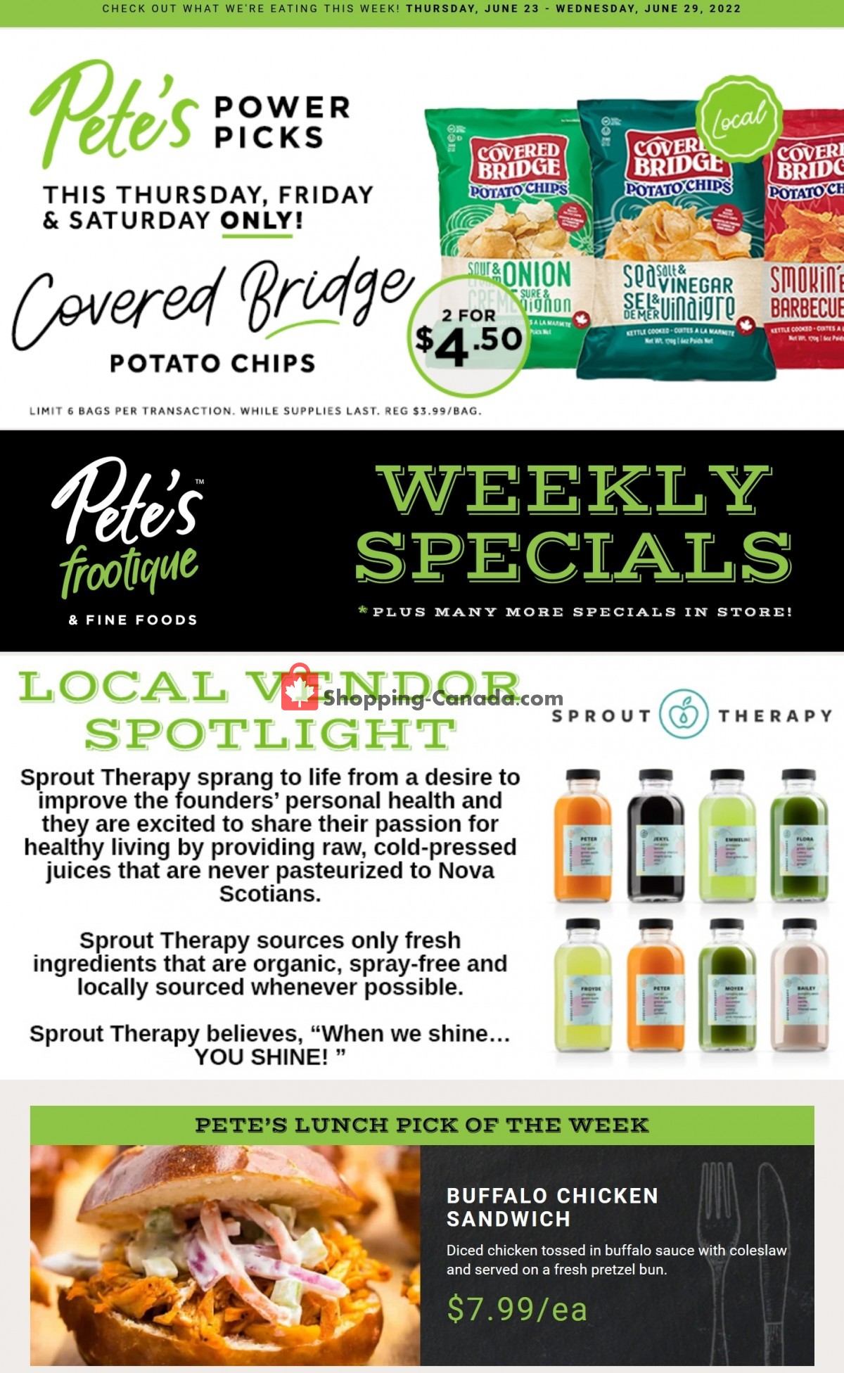Pete's Fine Foods flyer from Thursday June 23, 2022 to Wednesday June 29, 2022 - page 1