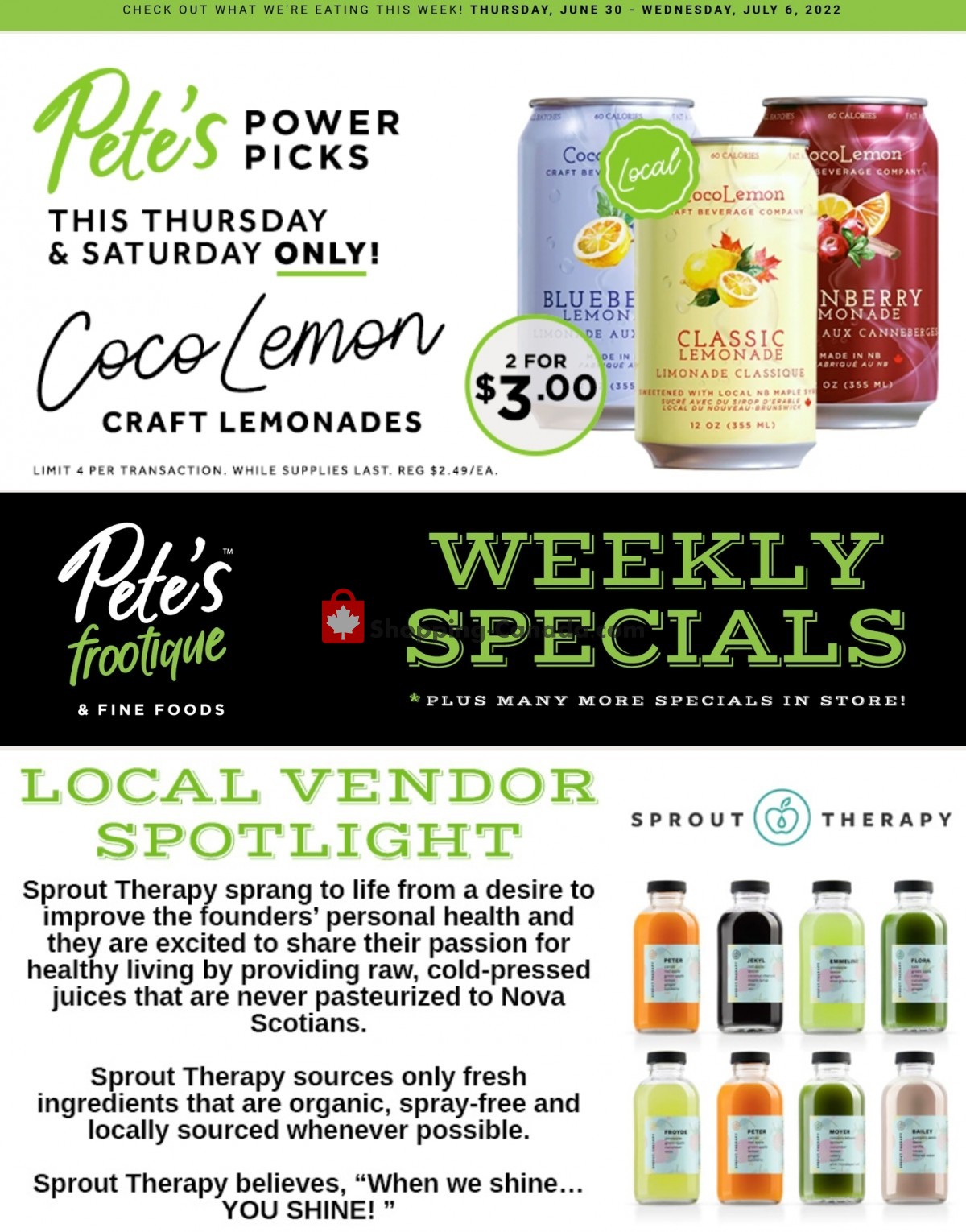 Pete's Fine Foods flyer from Thursday June 30, 2022 to Wednesday July 6, 2022 - page 1