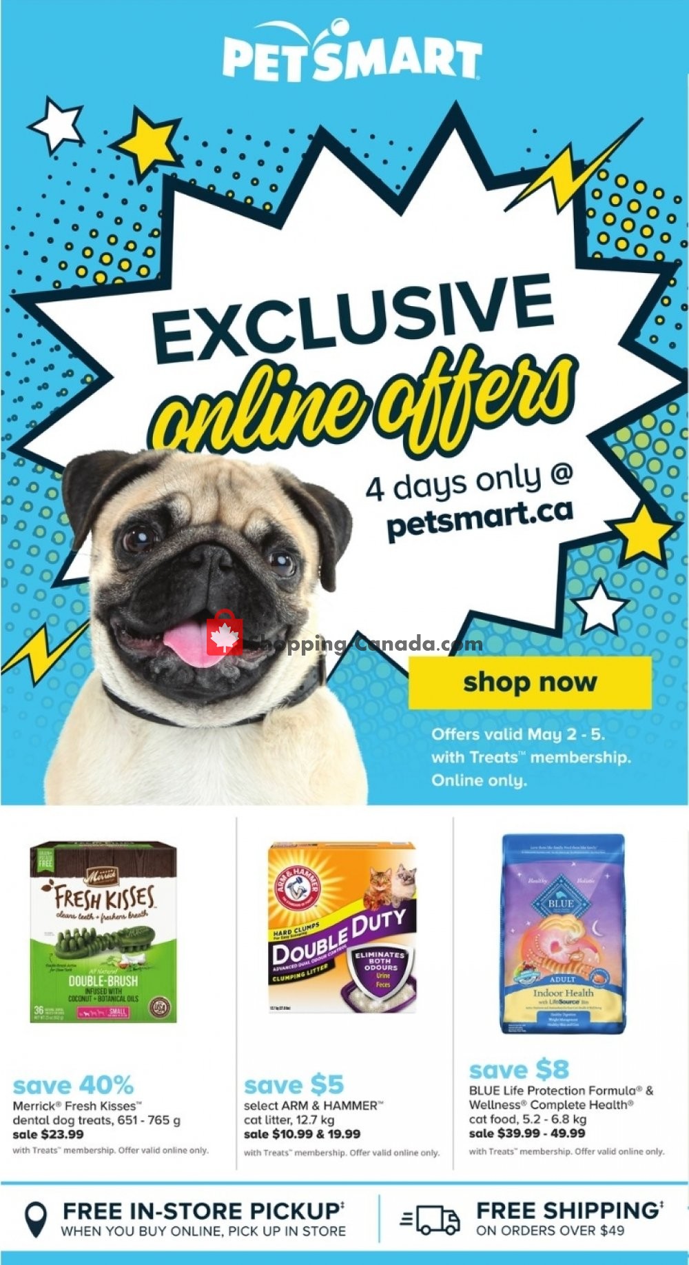 PetSmart Canada, flyer (Exclusive Online Offers) May 2 May 5, 2019