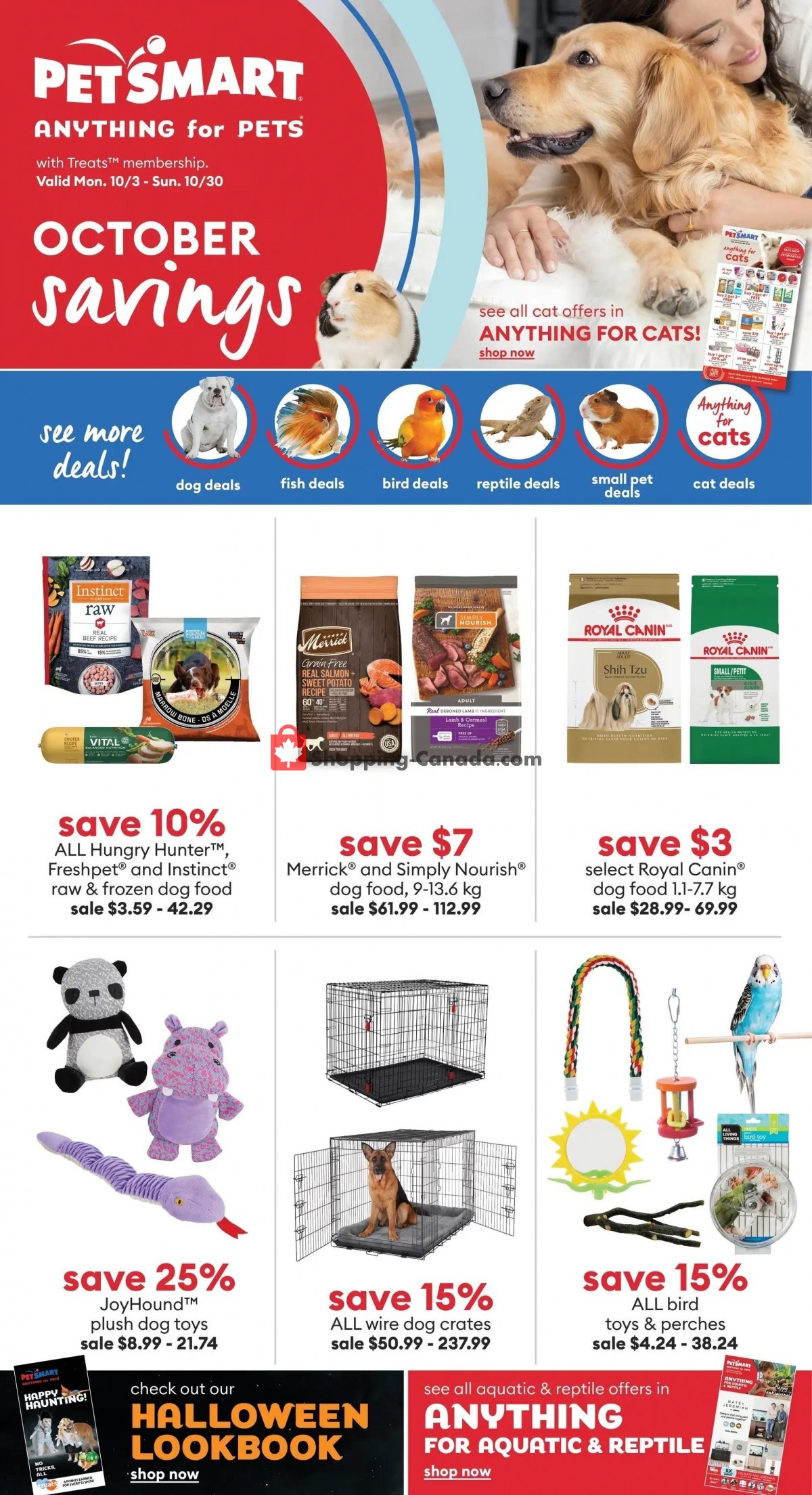 PetSmart Canada, flyer (October Savings) October 3 October 30