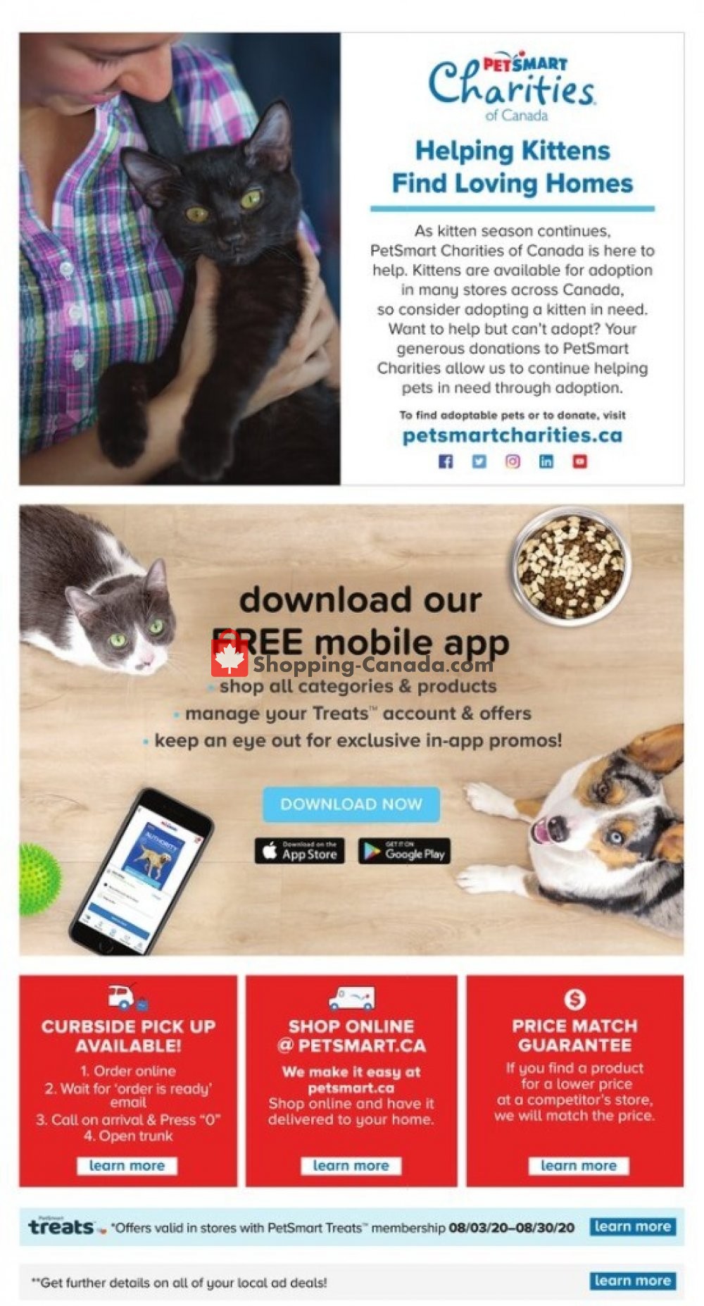 PetSmart Canada, flyer (Special Offer) August 3 August 30, 2020