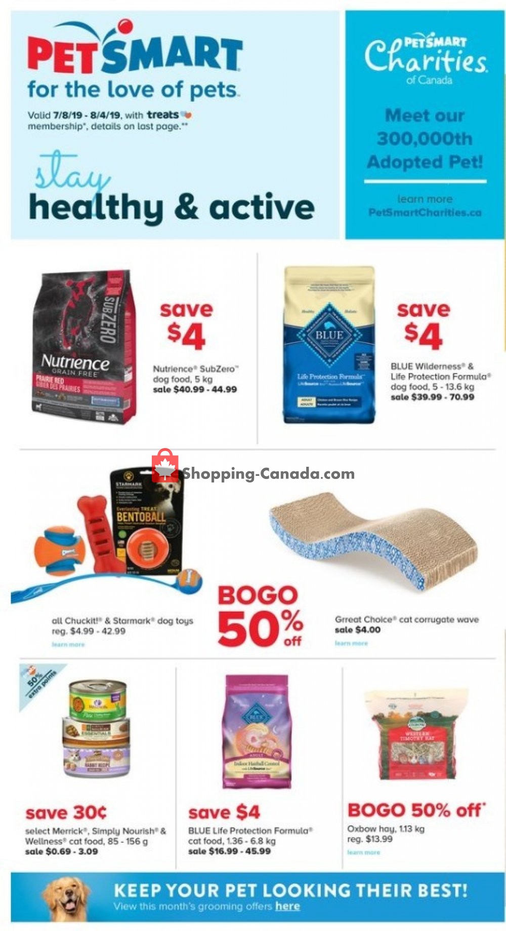 PetSmart flyer from Monday July 8, 2019 to Sunday August 4, 2019 - page 1
