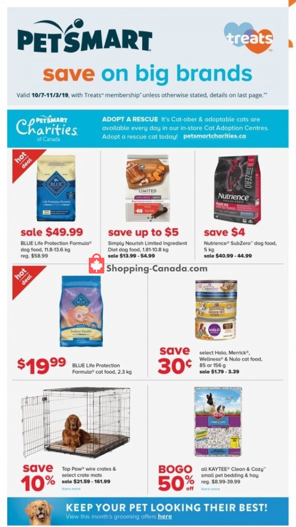 PetSmart flyer from Monday October 7, 2019 to Sunday November 3, 2019 - page 1