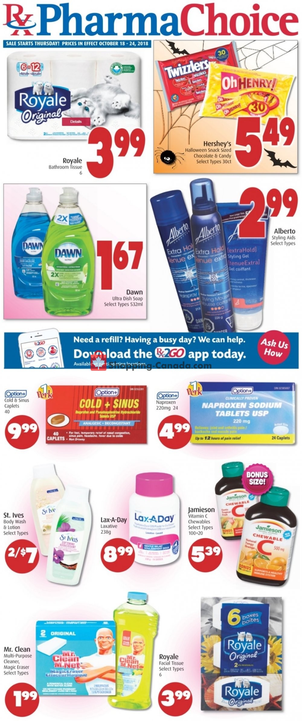 Pharma Choice flyer from Thursday October 18, 2018 to Wednesday October 24, 2018 - page 1