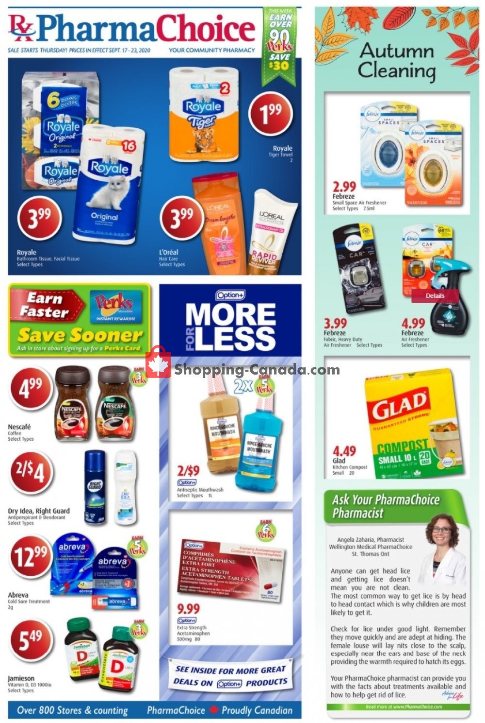 Pharma Choice flyer from Thursday September 17, 2020 to Wednesday September 23, 2020 - page 1