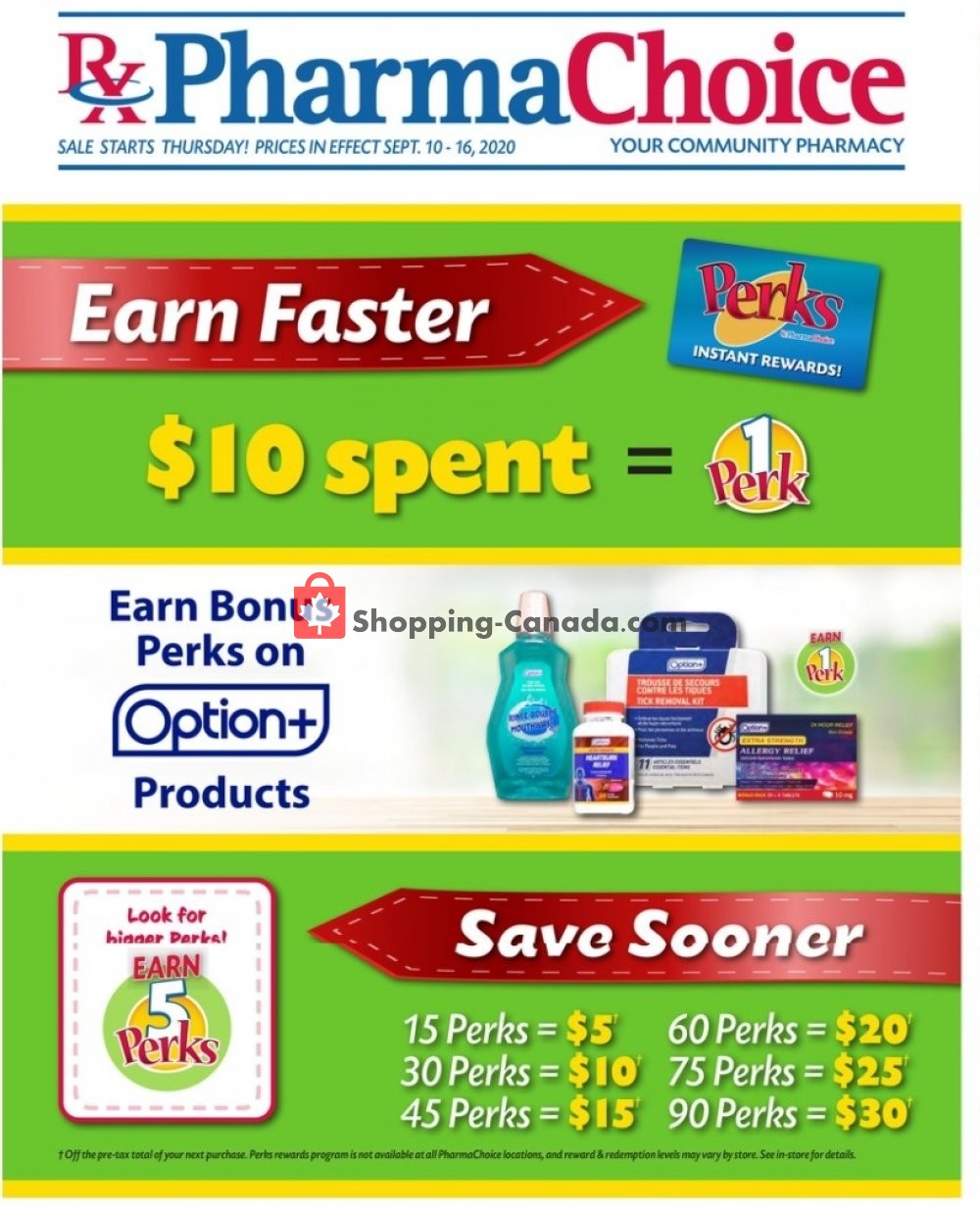 Pharma Choice flyer from Thursday September 10, 2020 to Wednesday September 16, 2020 - page 1