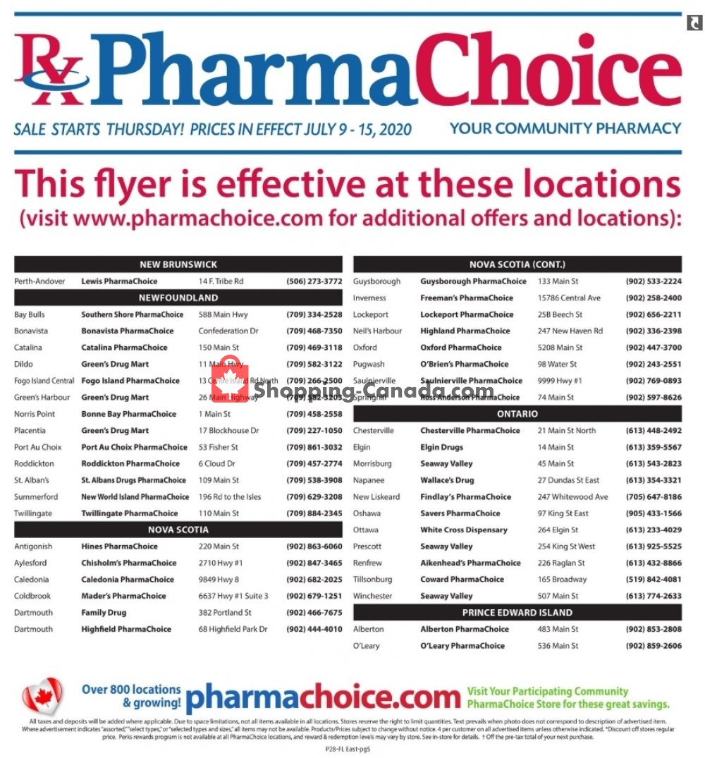Pharma Choice flyer from Thursday July 9, 2020 to Wednesday July 15, 2020 - page 7
