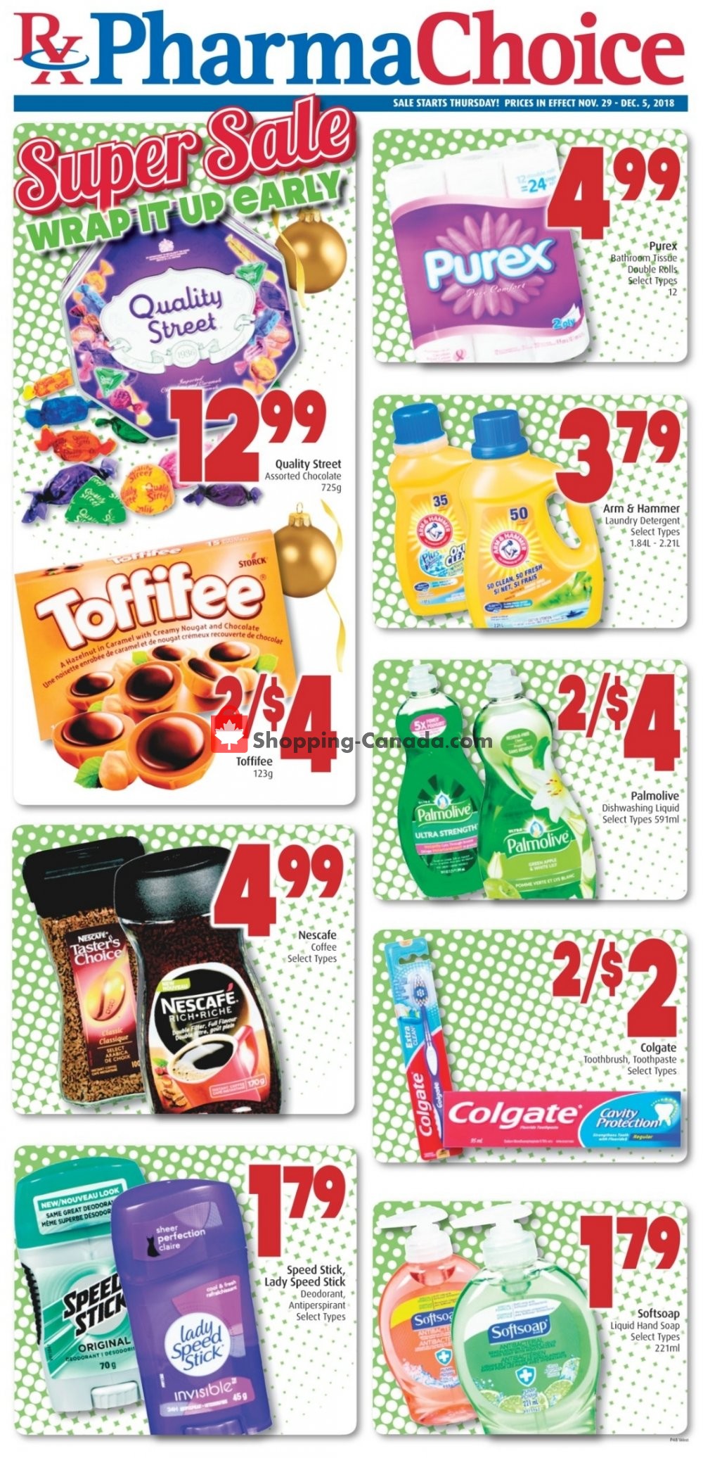 Pharma Choice flyer from Thursday November 29, 2018 to Wednesday December 5, 2018 - page 1