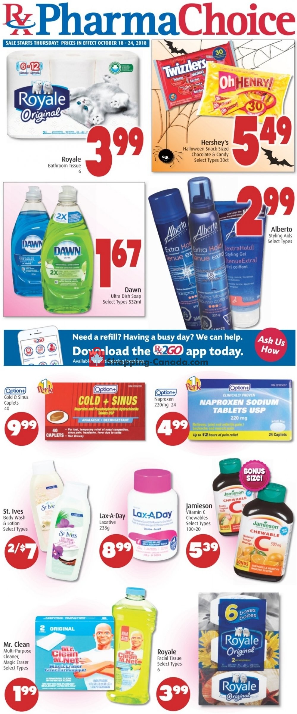 Pharma Choice flyer from Thursday October 18, 2018 to Wednesday October 24, 2018 - page 1