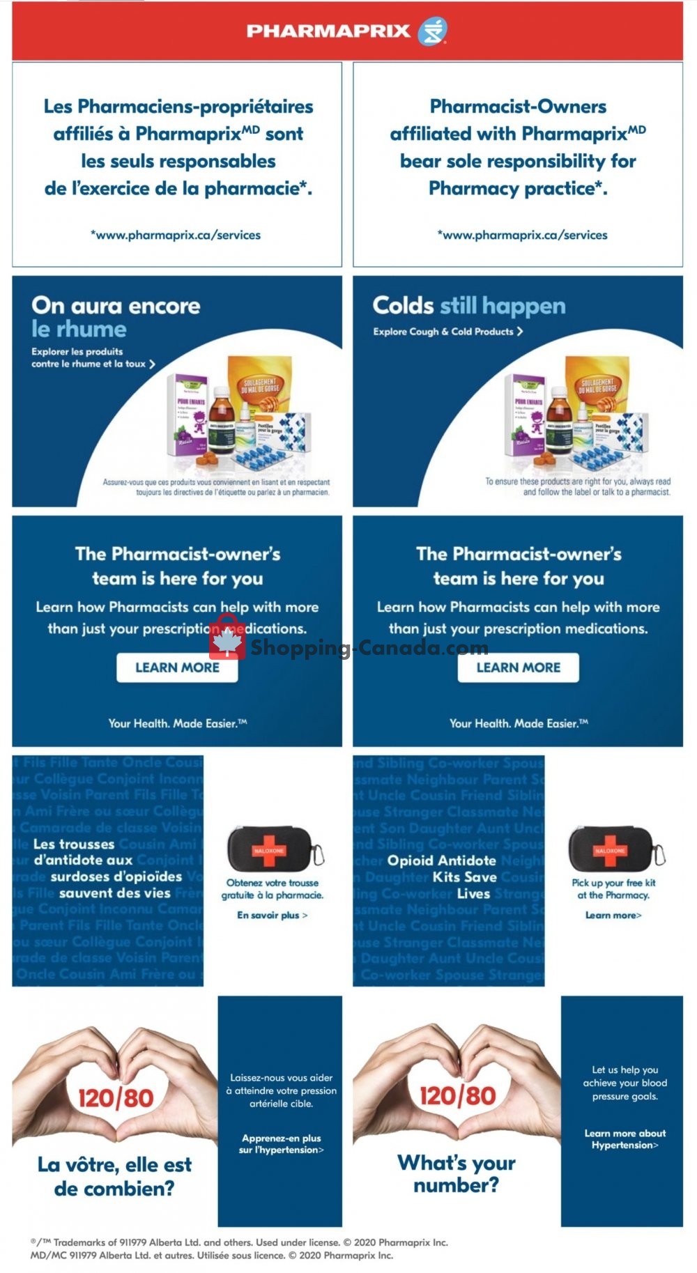 Pharmaprix flyer from Saturday October 3, 2020 to Thursday October 8, 2020 - page 1