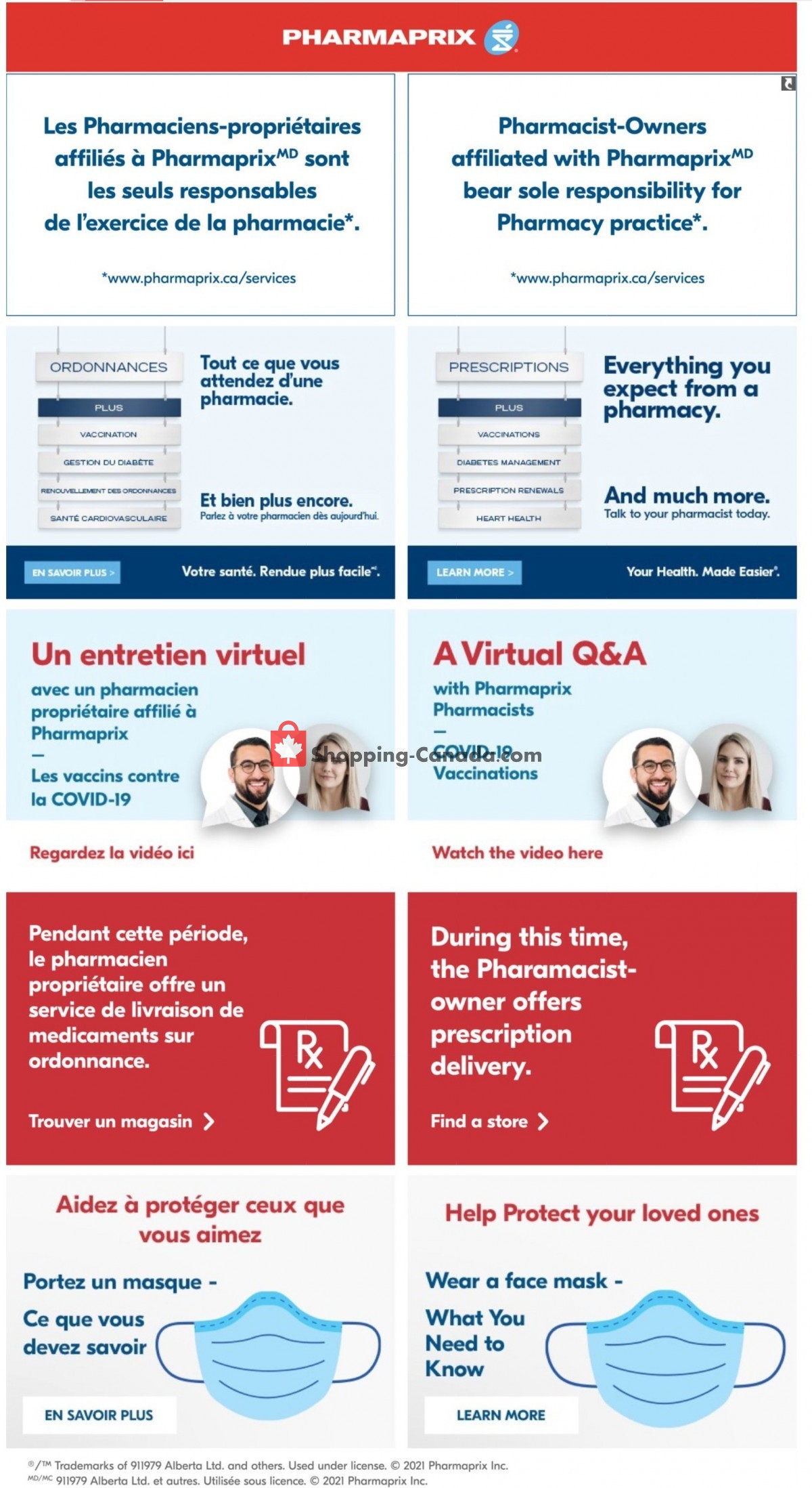 Pharmaprix flyer from Saturday April 3, 2021 to Thursday April 8, 2021 - page 1