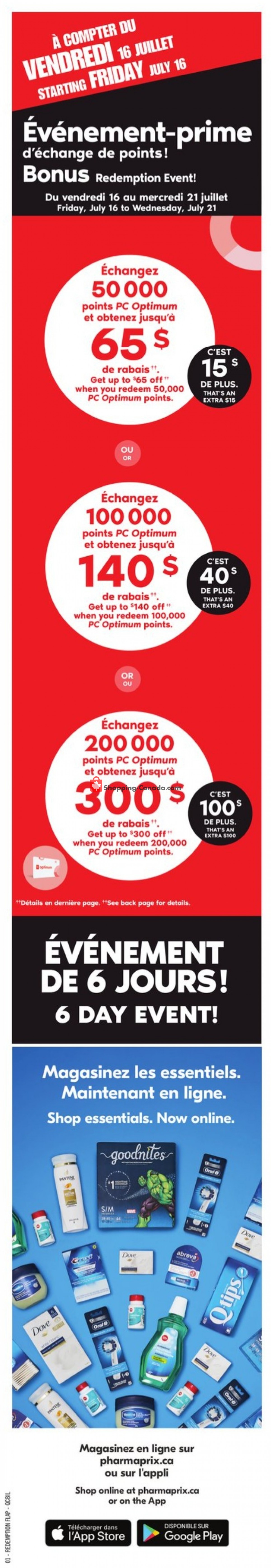 Pharmaprix flyer from Saturday July 17, 2021 to Friday July 23, 2021 - page 1
