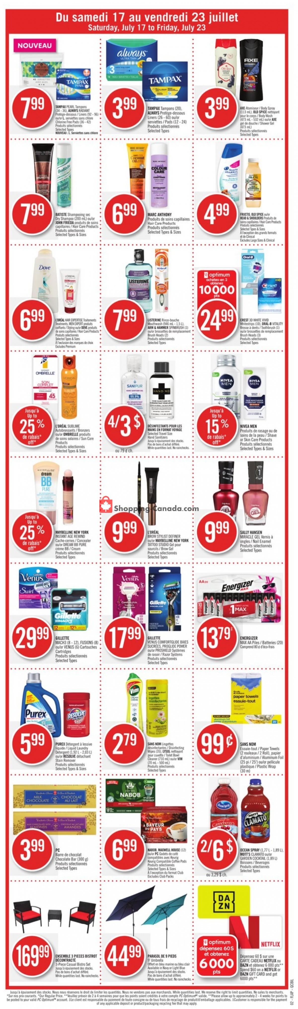 Pharmaprix flyer from Saturday July 17, 2021 to Friday July 23, 2021 - page 4