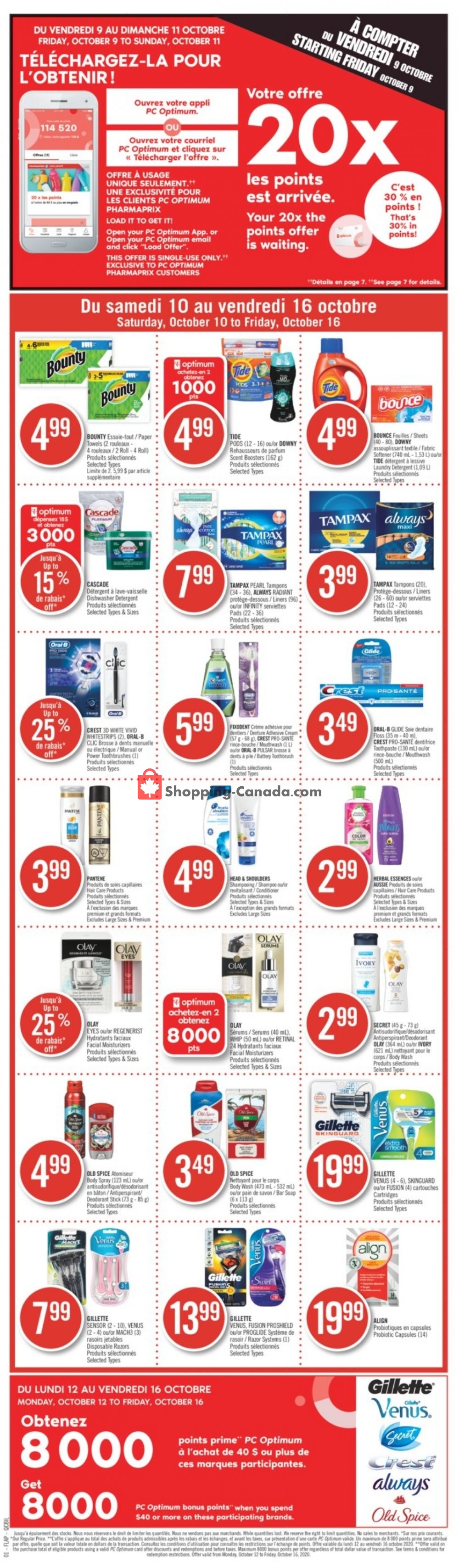 Pharmaprix flyer from Saturday October 10, 2020 to Friday October 16, 2020 - page 4