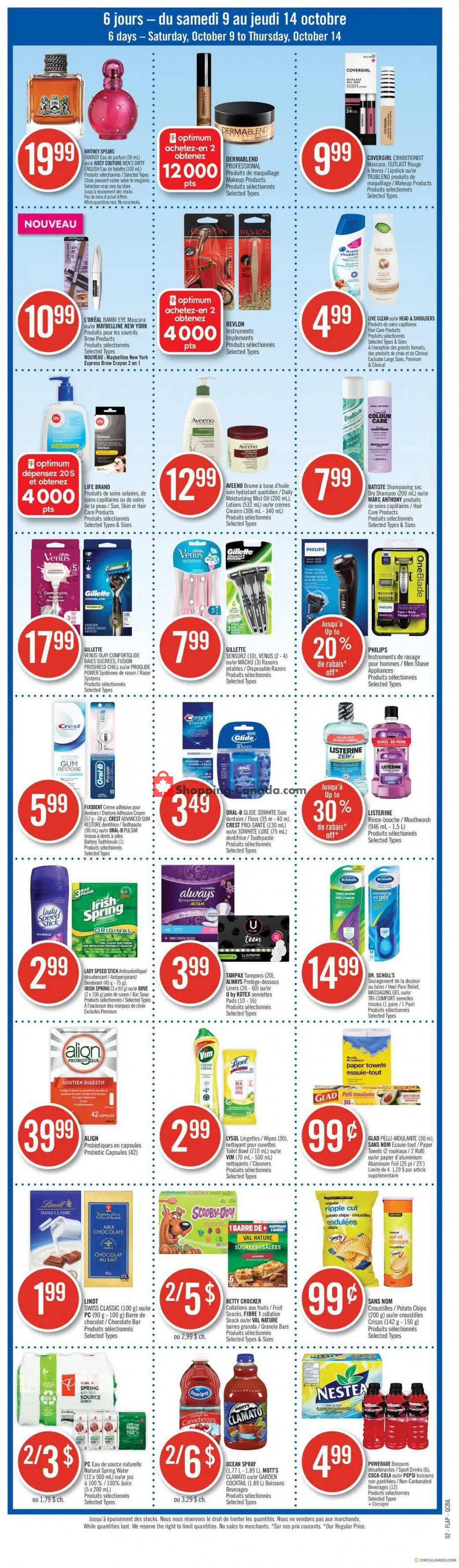 Pharmaprix flyer from Saturday October 9, 2021 to Thursday October 14, 2021 - page 4