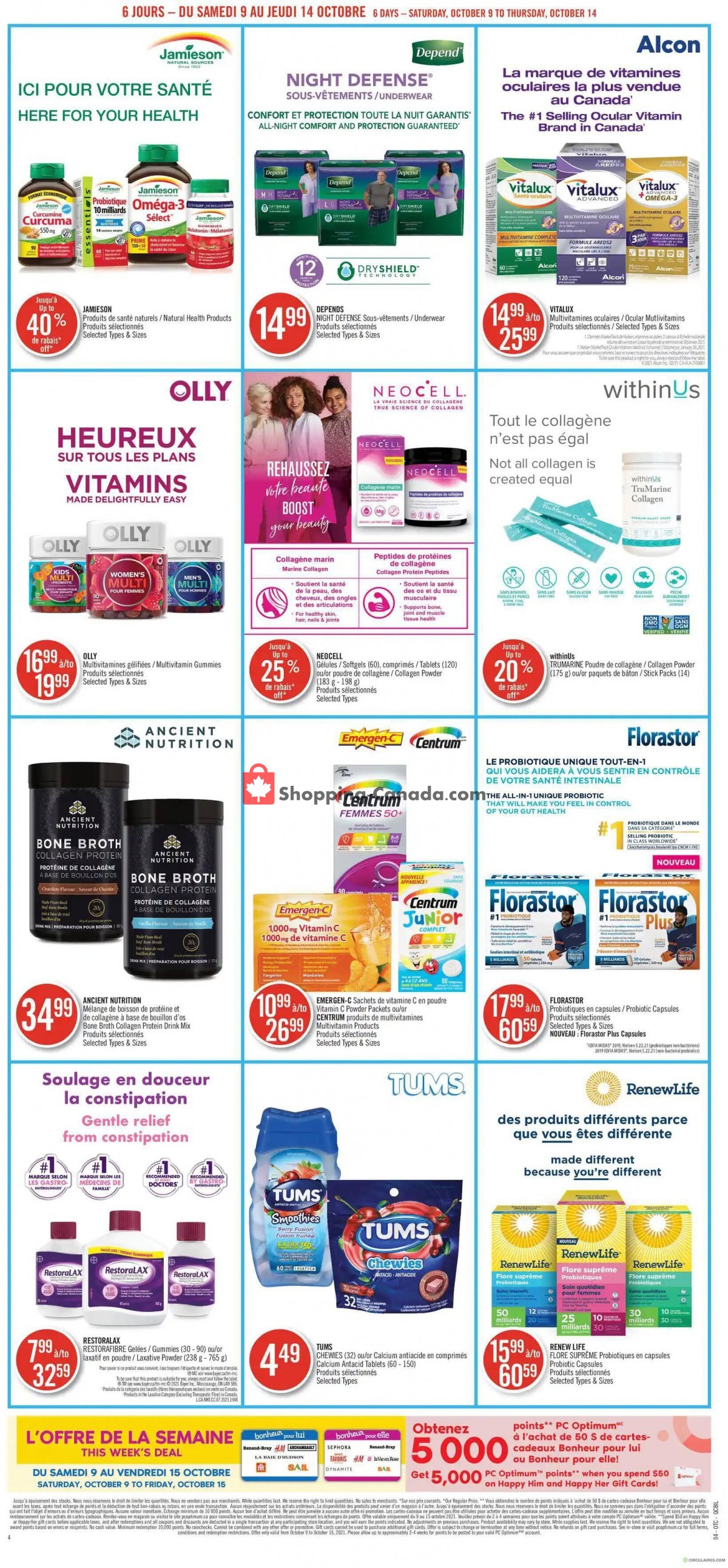 Pharmaprix flyer from Saturday October 9, 2021 to Thursday October 14, 2021 - page 8