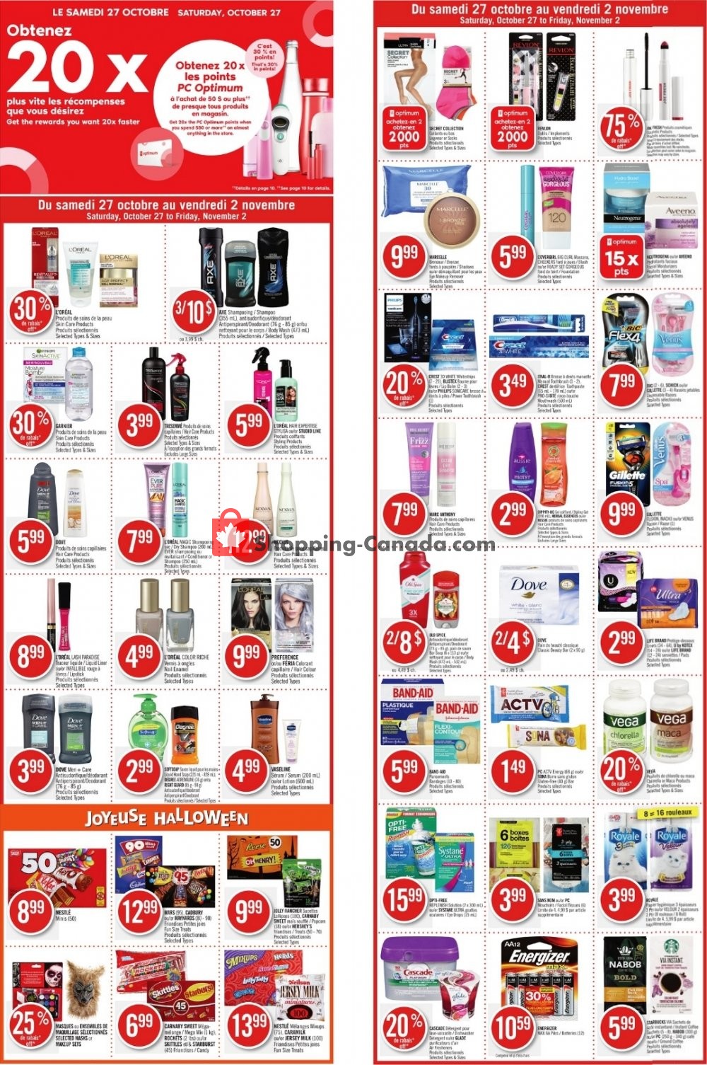 Pharmaprix flyer from Saturday October 27, 2018 to Friday November 2, 2018 - page 1