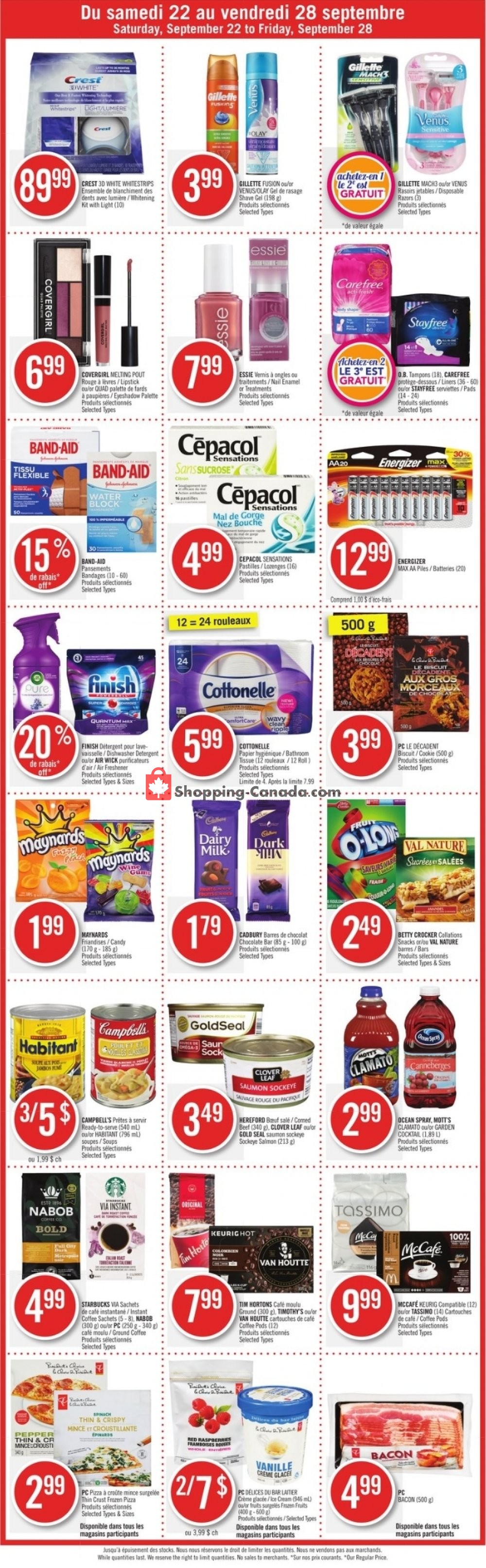 Pharmaprix flyer from Saturday September 22, 2018 to Friday September 28, 2018 - page 2