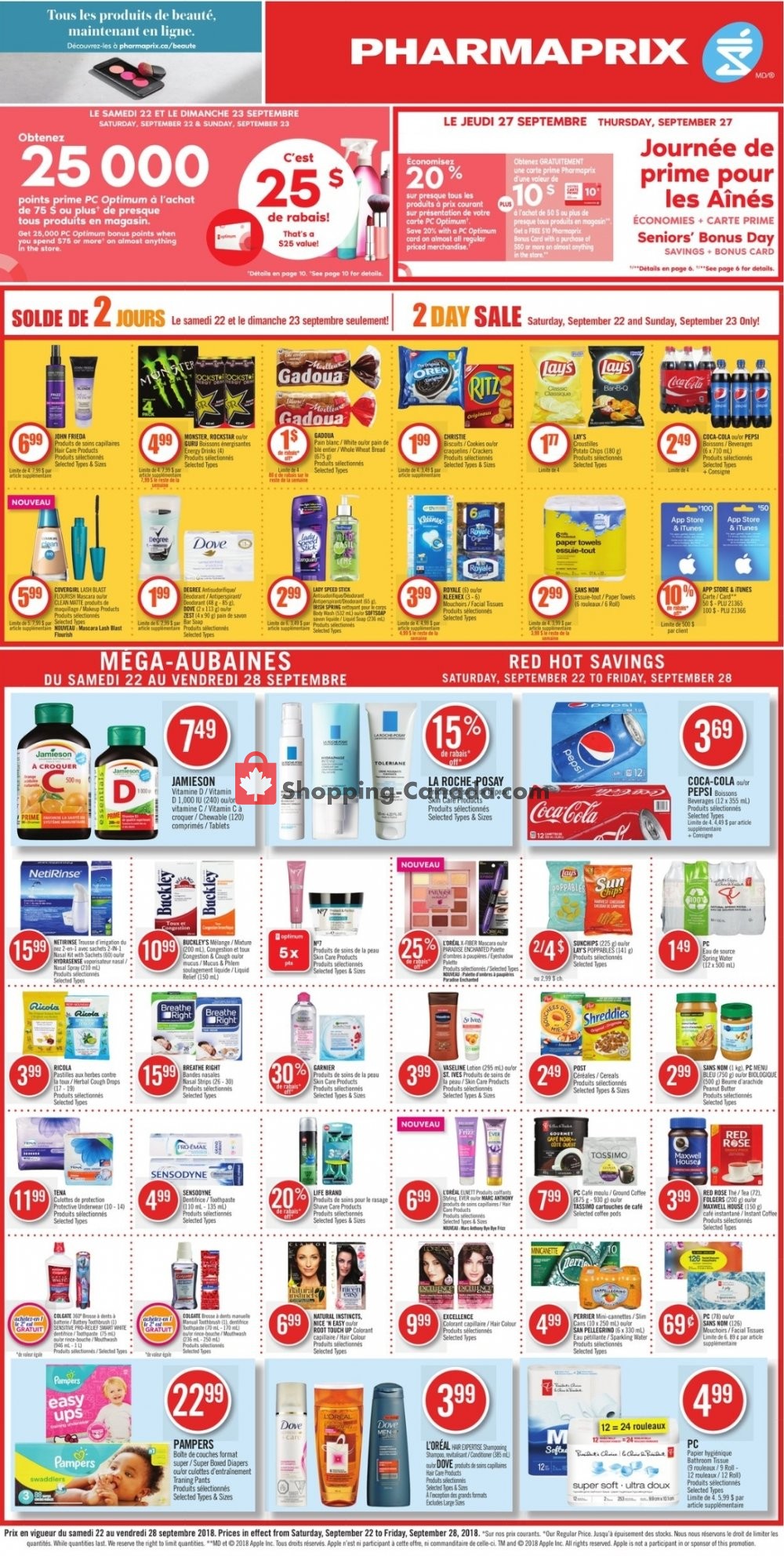 Pharmaprix flyer from Saturday September 22, 2018 to Friday September 28, 2018 - page 3