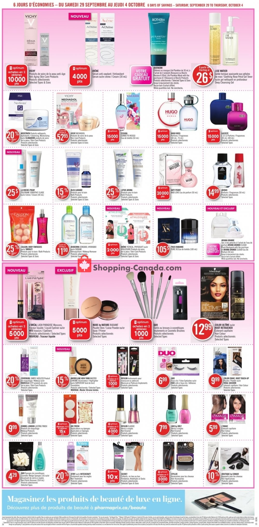 Pharmaprix flyer from Saturday September 29, 2018 to Thursday October 4, 2018 - page 14