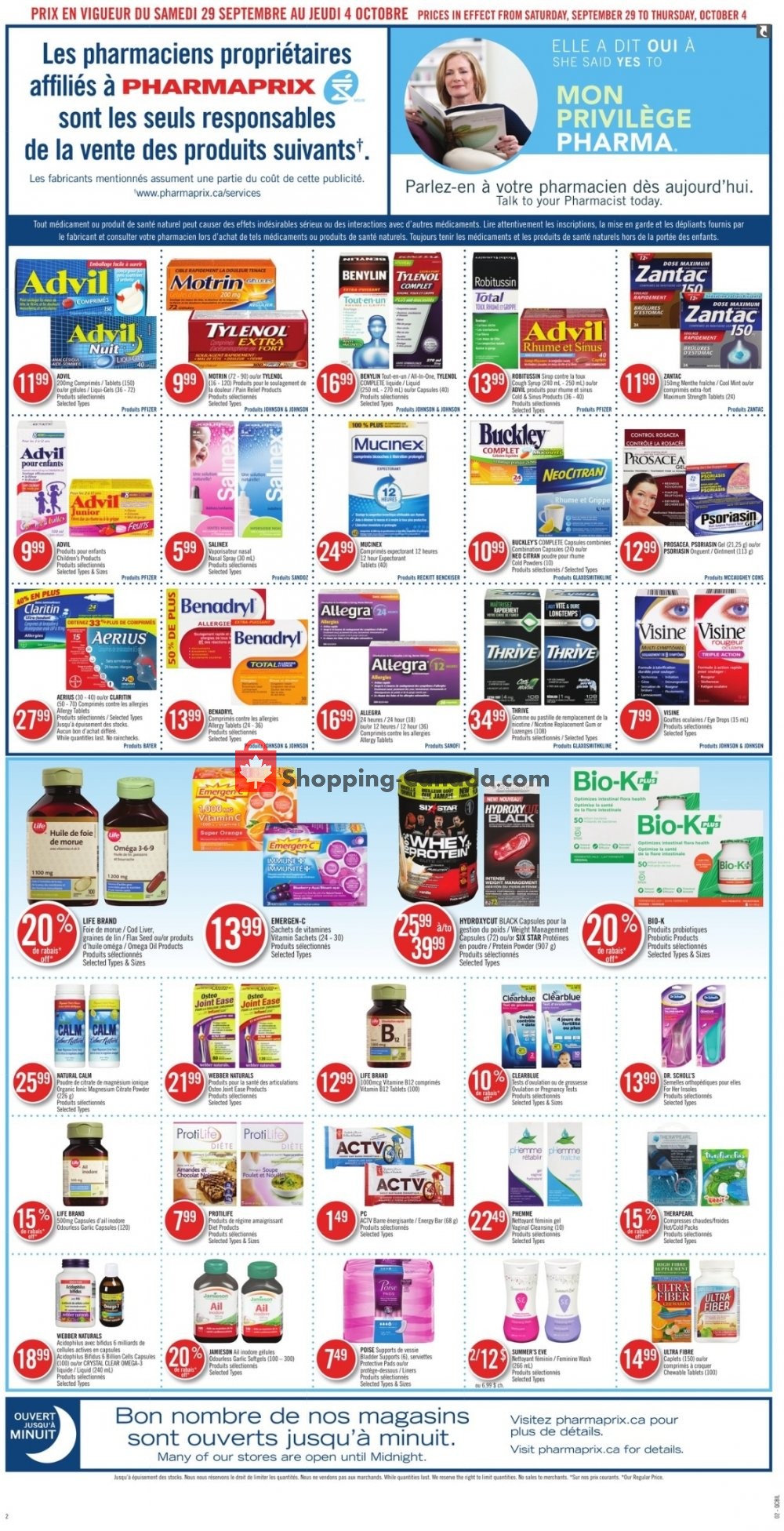 Pharmaprix flyer from Saturday September 29, 2018 to Thursday October 4, 2018 - page 4
