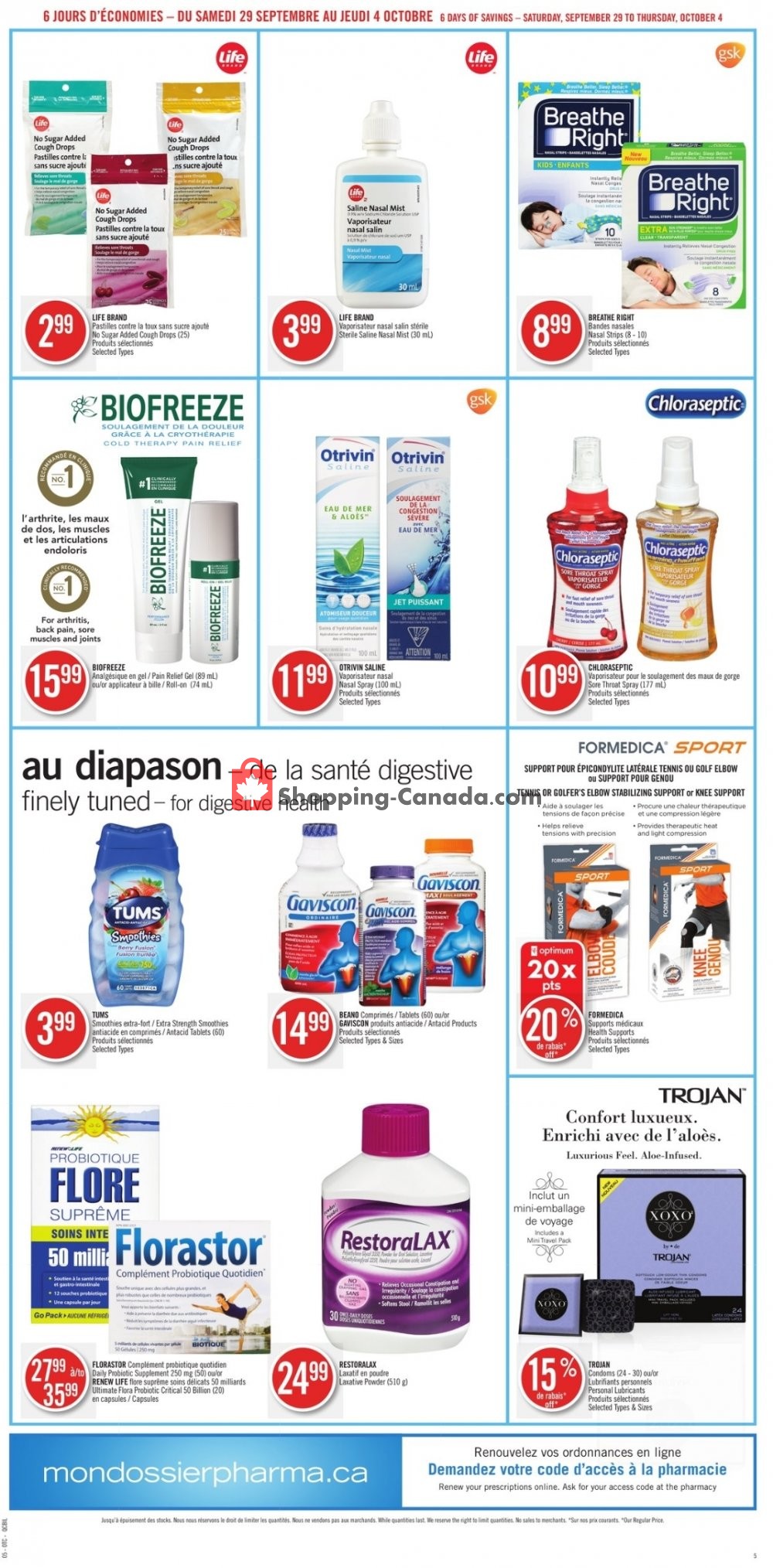 Pharmaprix flyer from Saturday September 29, 2018 to Thursday October 4, 2018 - page 7