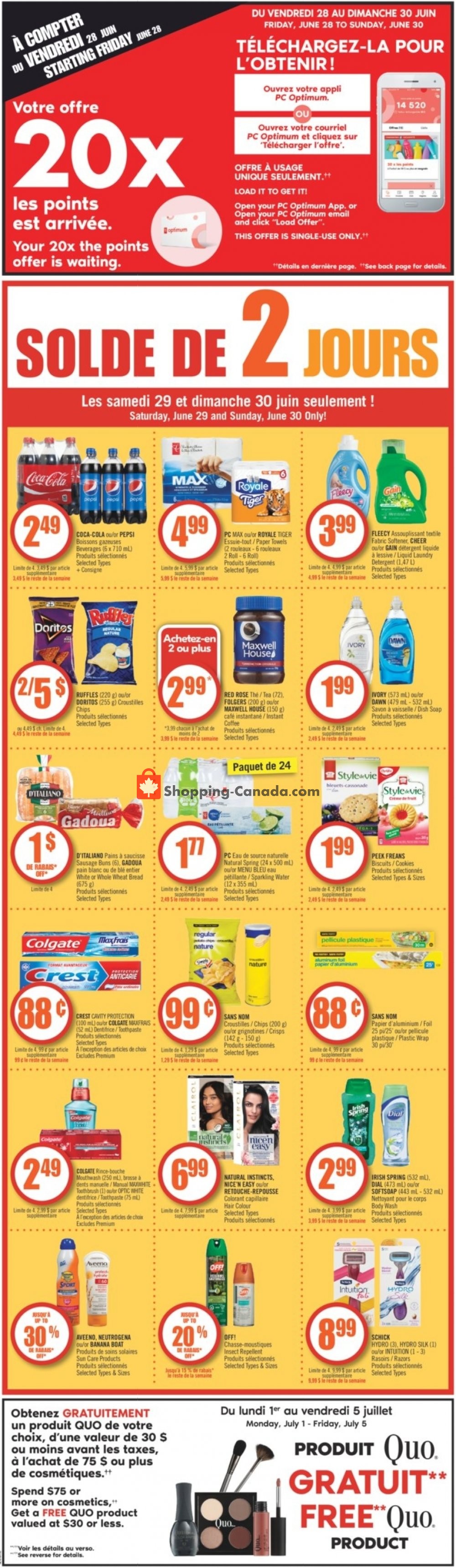 Pharmaprix flyer from Saturday June 29, 2019 to Friday July 5, 2019 - page 1