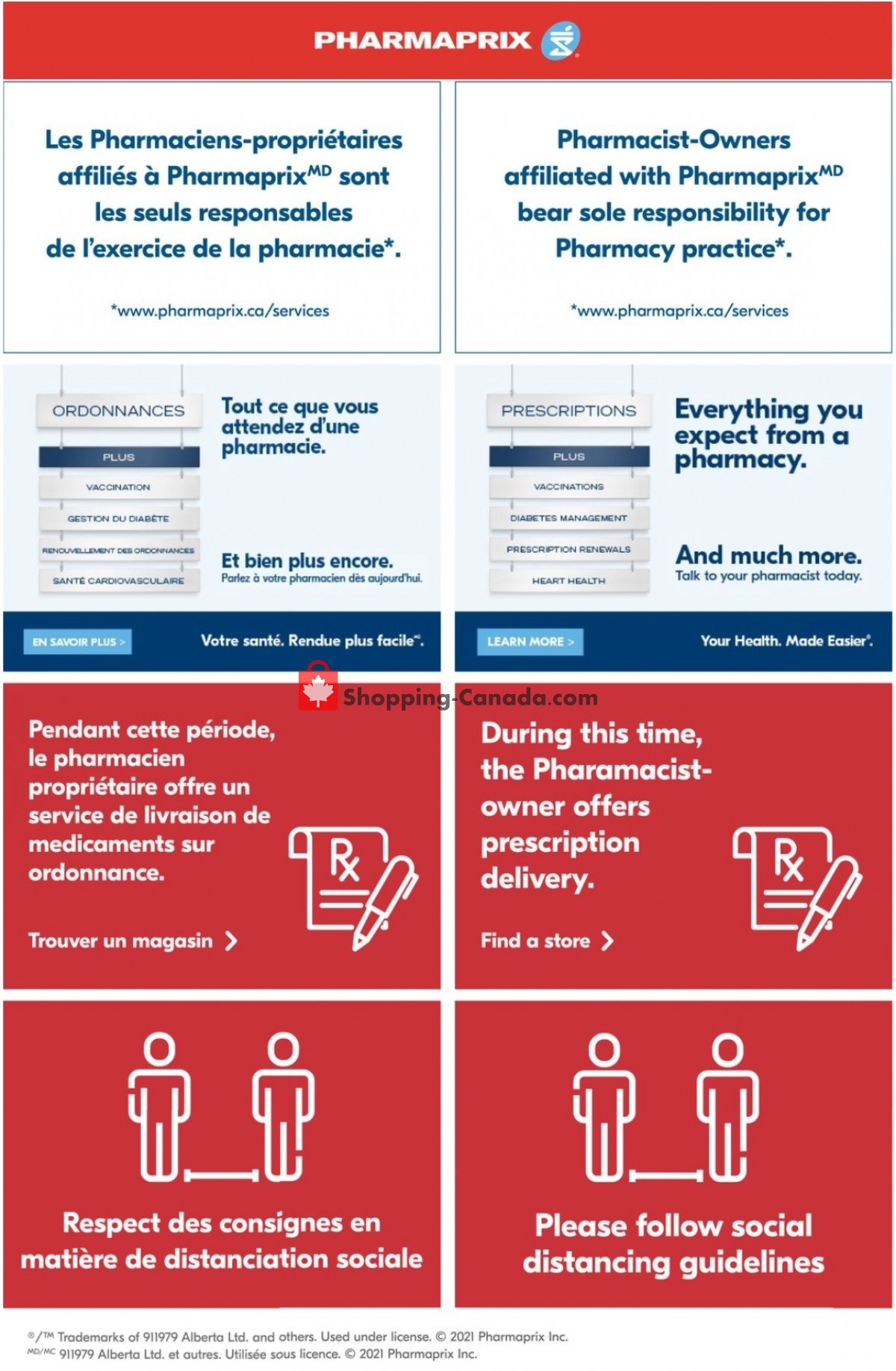 Pharmaprix flyer from Saturday March 27, 2021 to Thursday April 1, 2021 - page 1